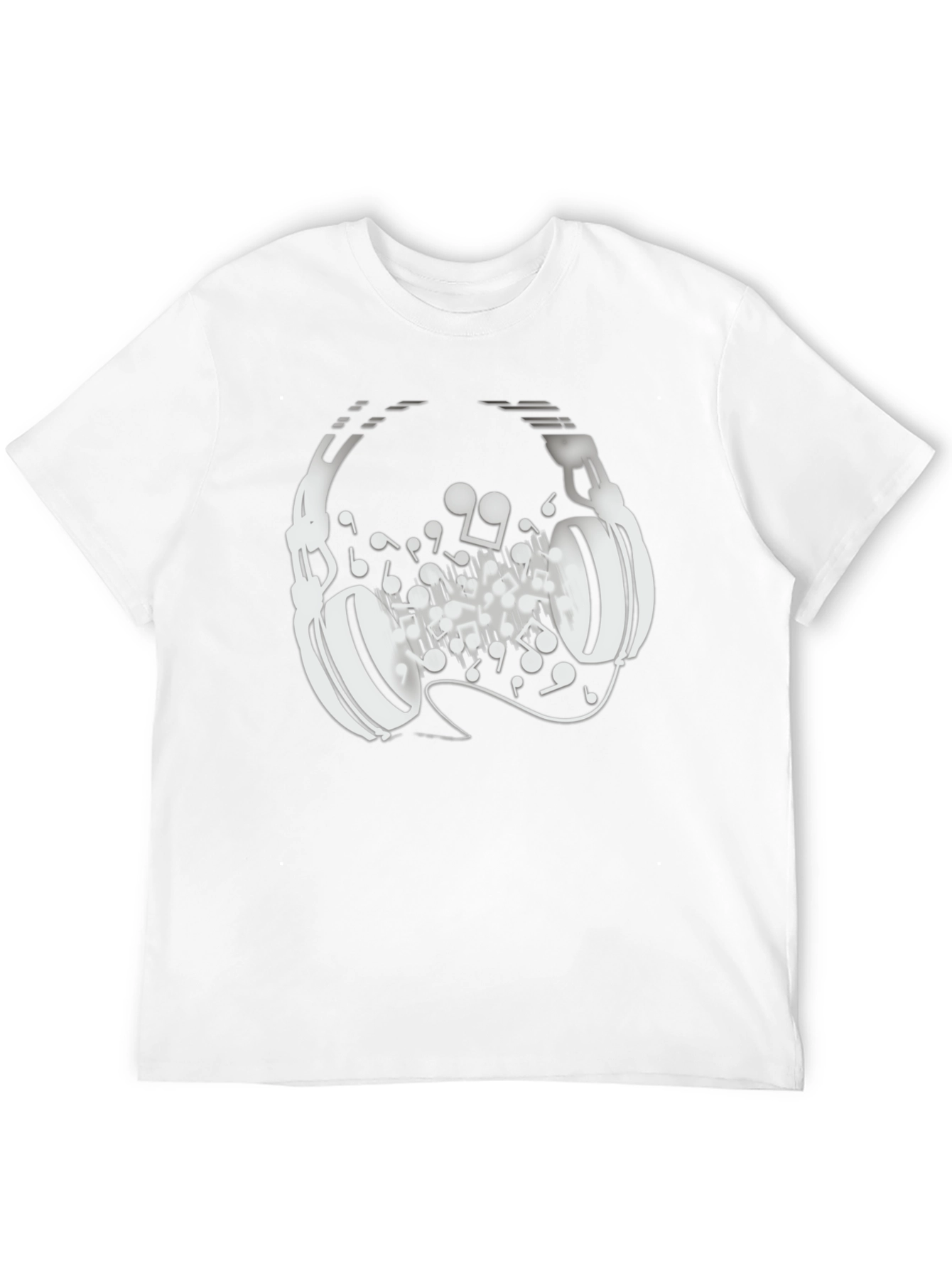 Music Headphones Graphic Tee - Black
