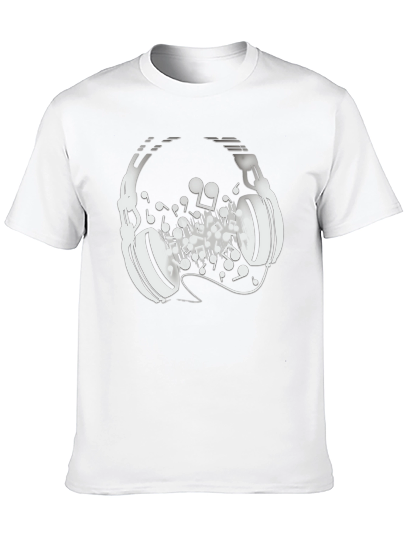 Music Headphones Graphic Tee - Black