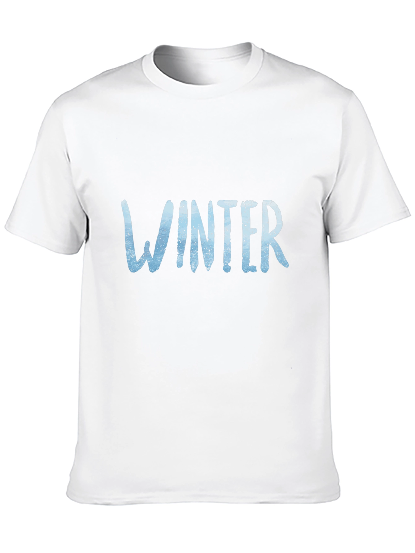 Winter Graphic Tee - Black Cotton Blend Shirt