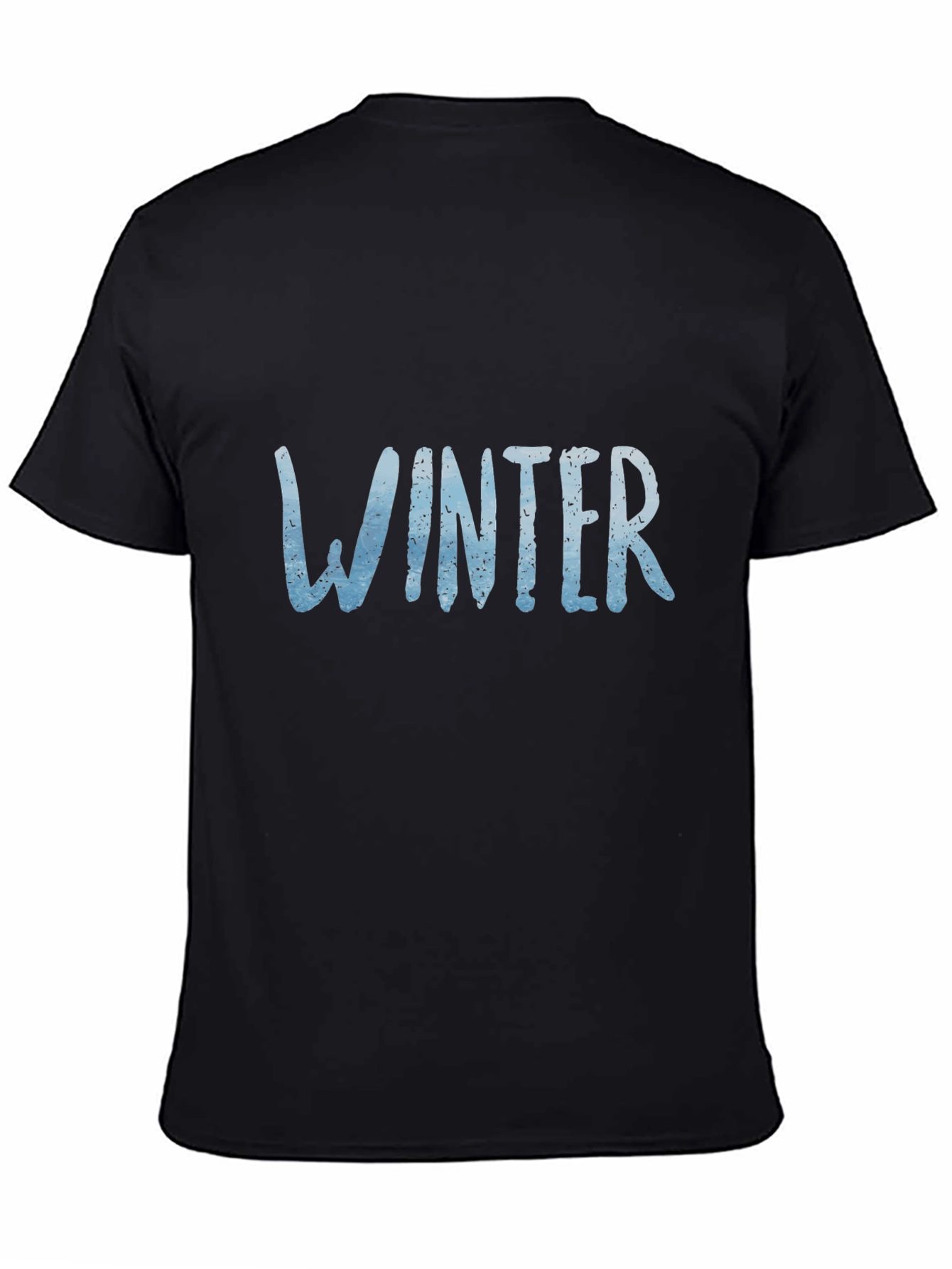 Winter Graphic Tee - Black Cotton Blend Shirt