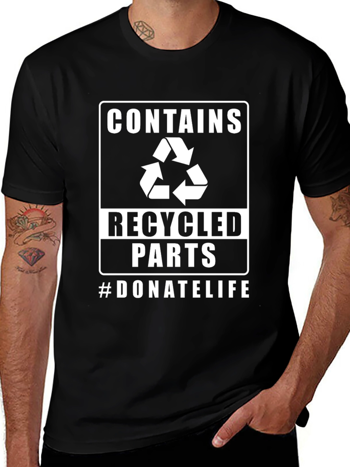 Contains Recycled Parts Donate Life T-Shirt