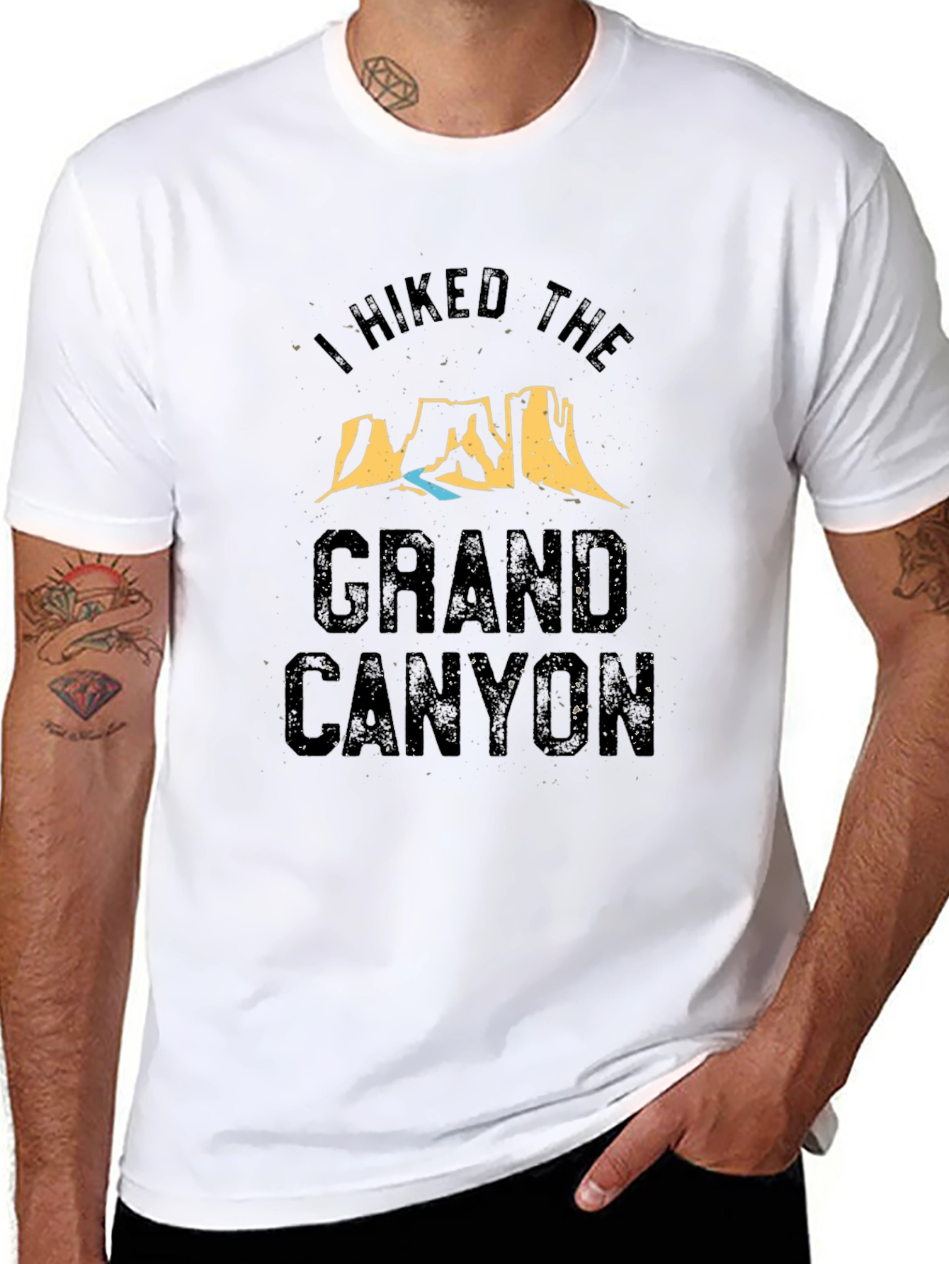 I Hiked the Grand Canyon Black Tee