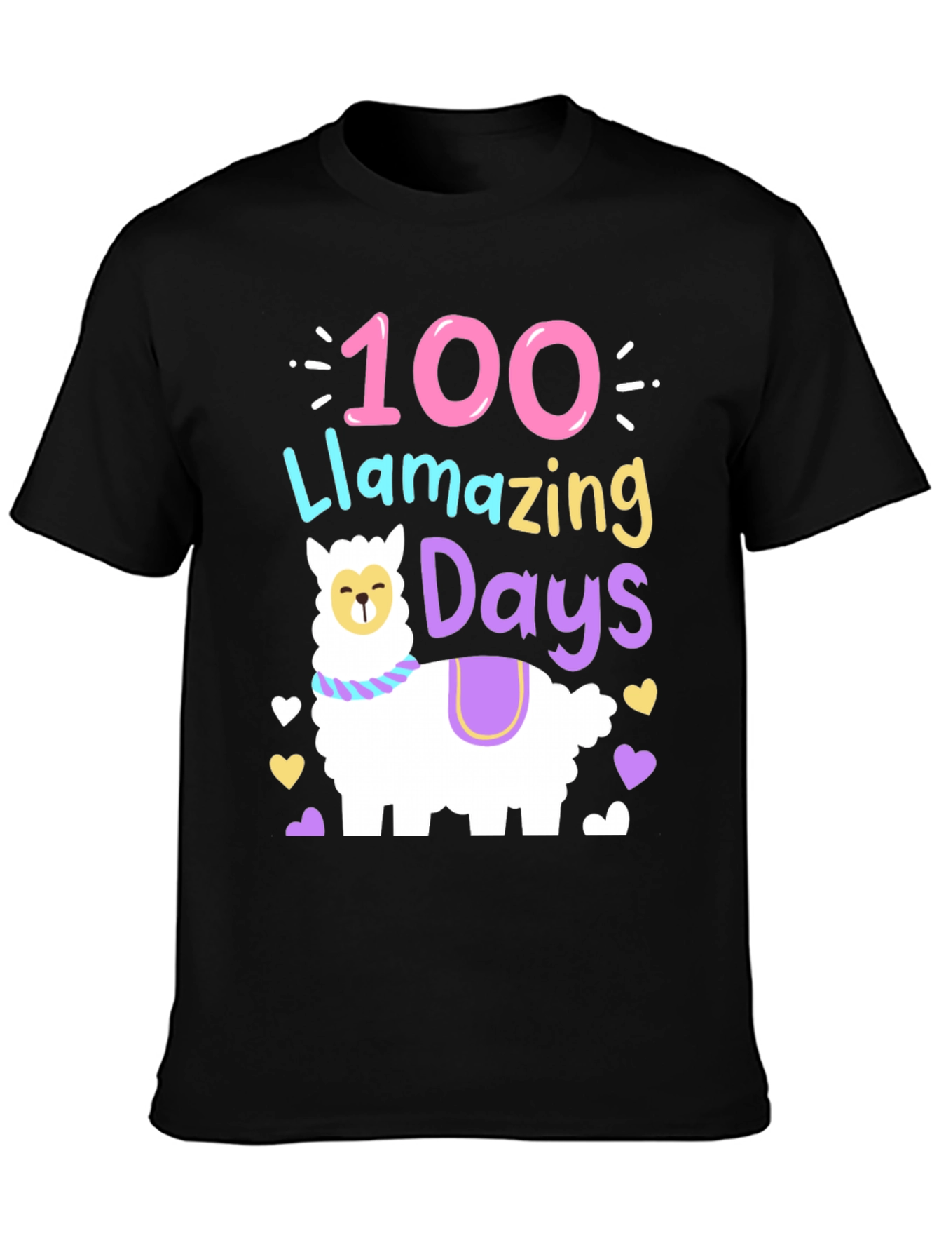 100 Llamazing Days T-Shirt - School Celebration Tee