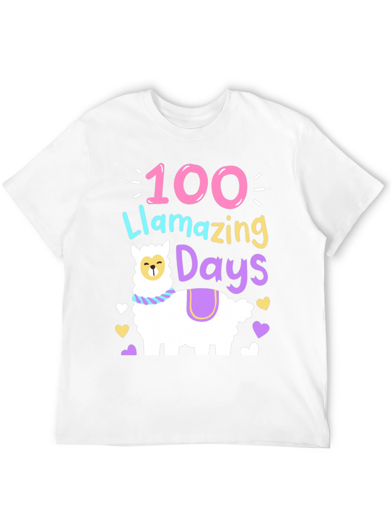 100 Llamazing Days T-Shirt - School Celebration Tee