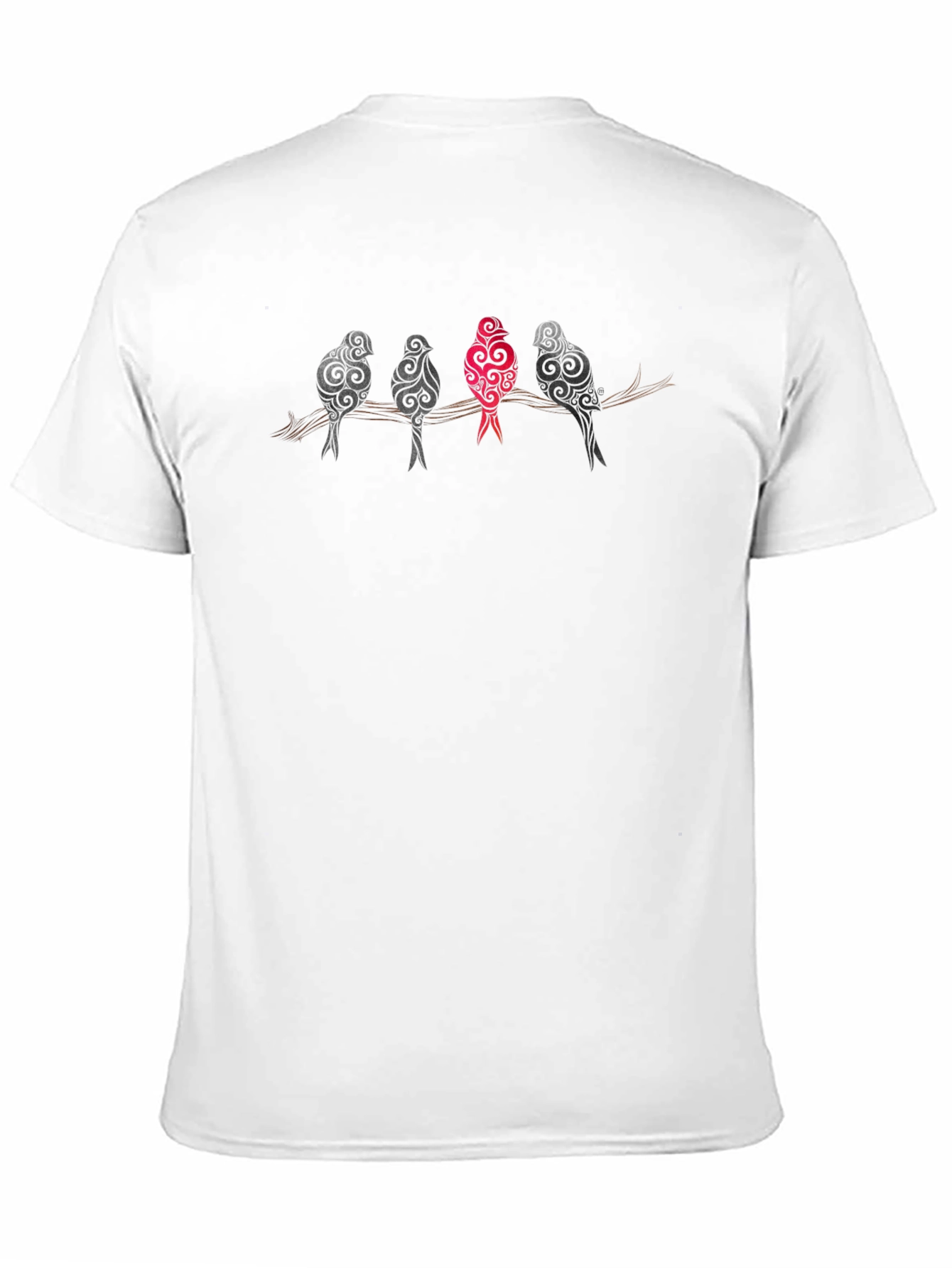 Unique Birds on Branch Graphic Tee - Stand Out!