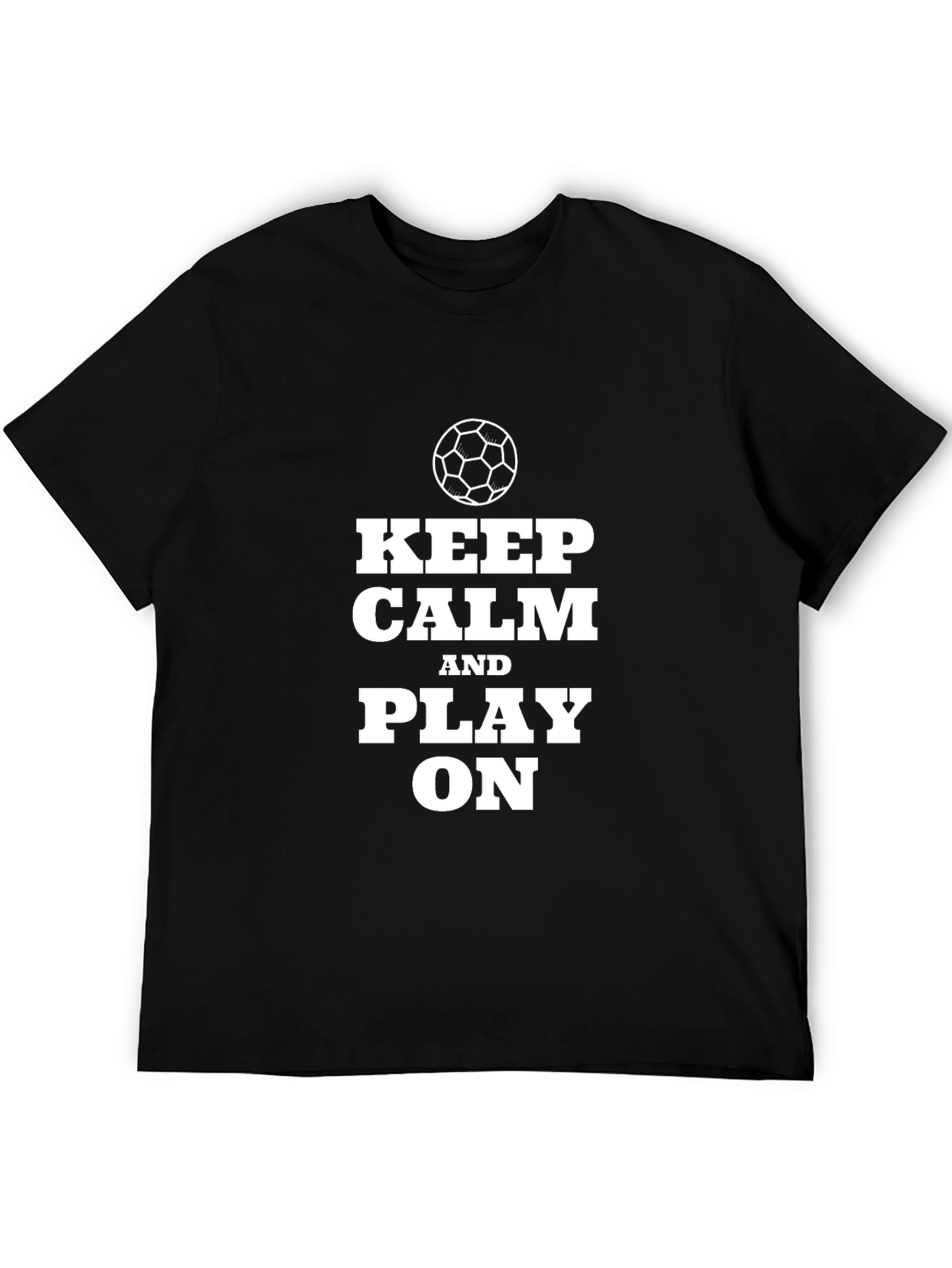 Keep Calm and Play On Black T-Shirt