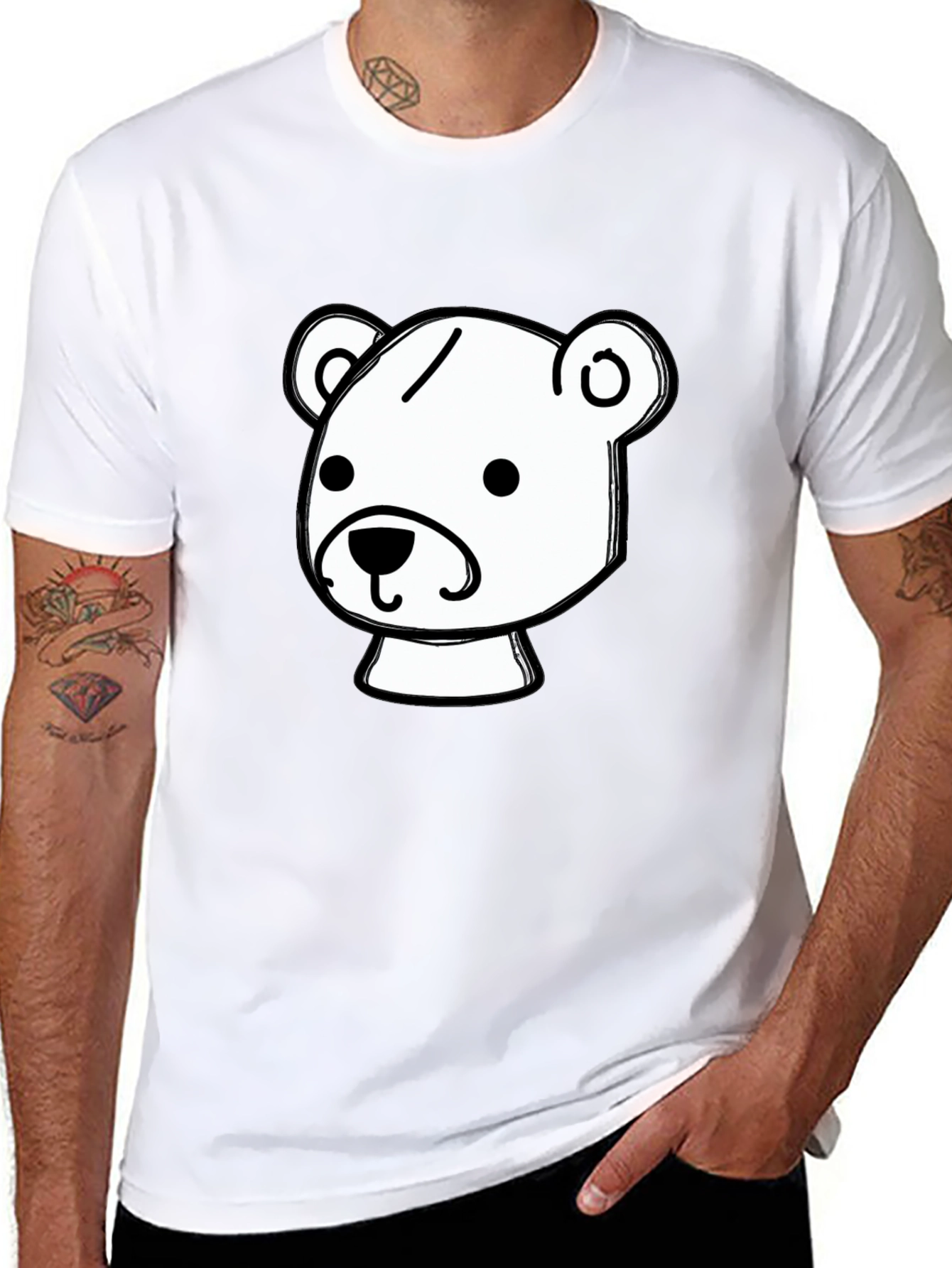 Bear Graphic Black T-Shirt