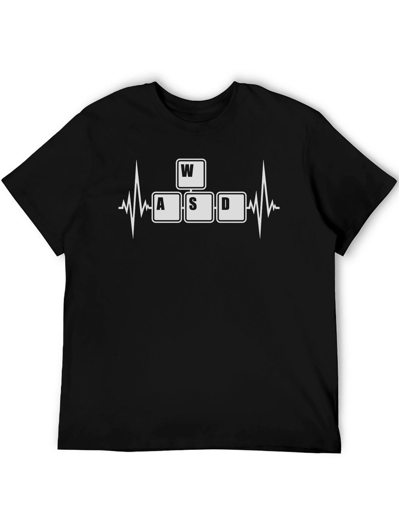 Gamer Heartbeat T-Shirt - WASD Keys Design