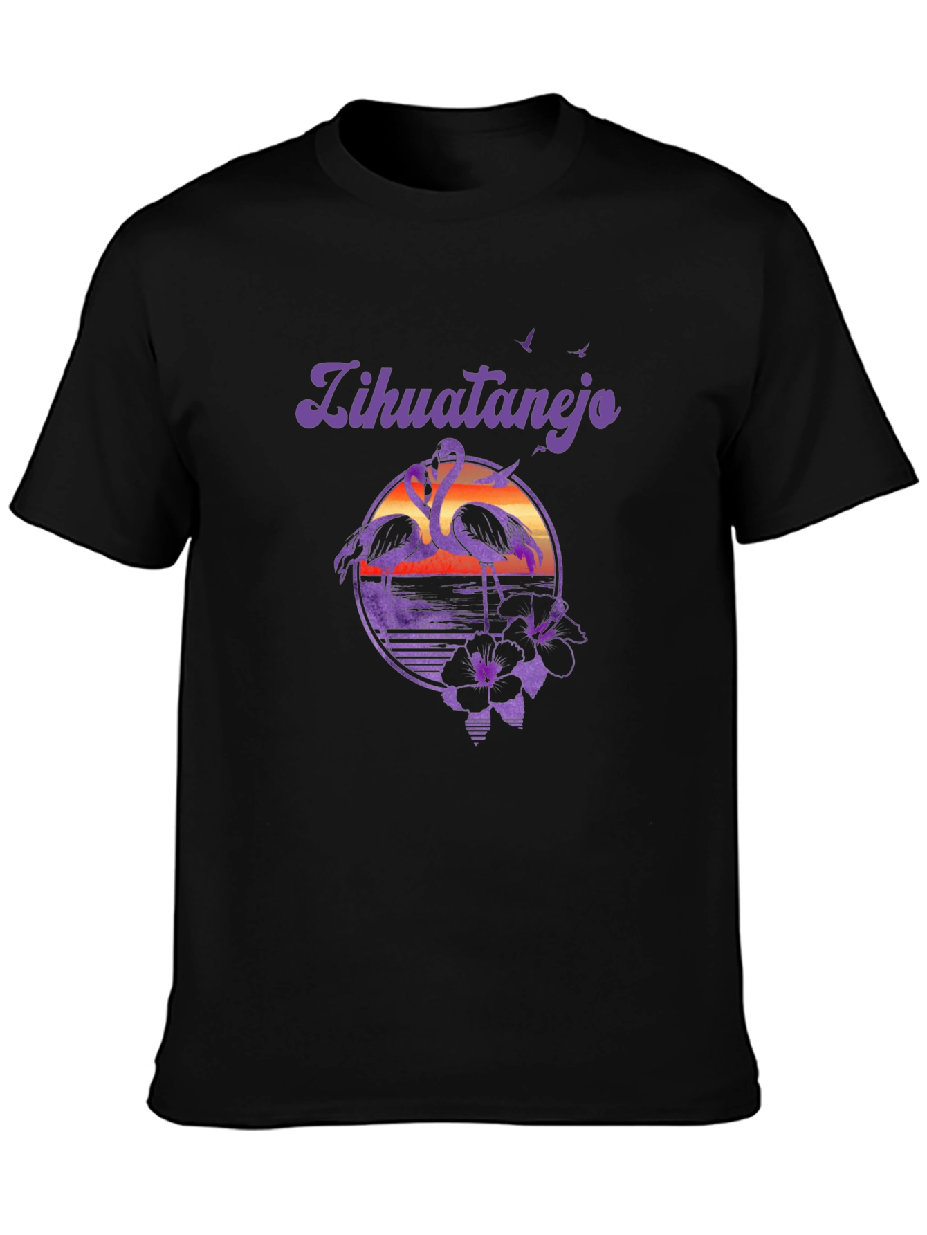Zihuatanejo Flamingo Graphic T-Shirt