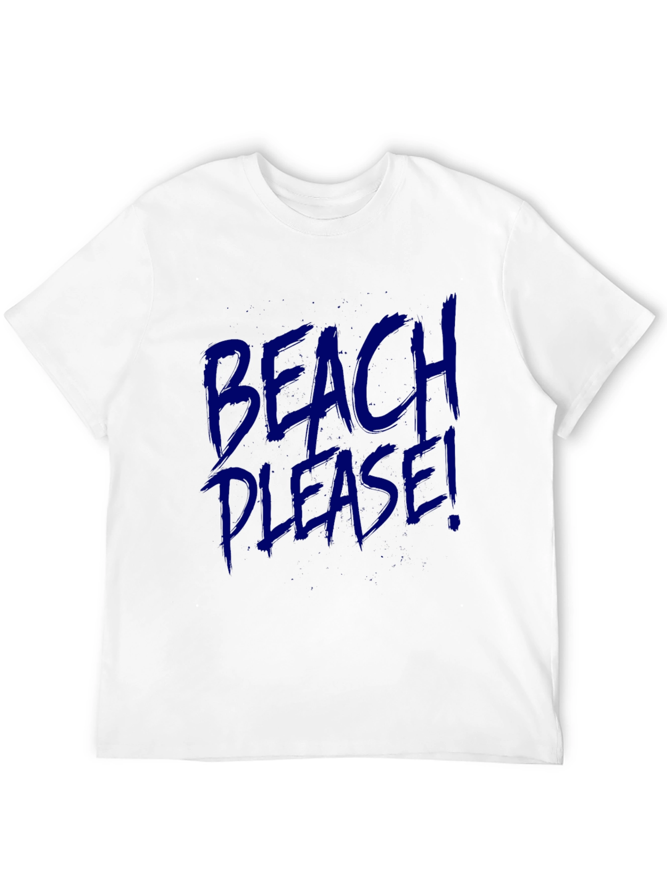 Beach Please! Graphic Print Crew Neck Tee