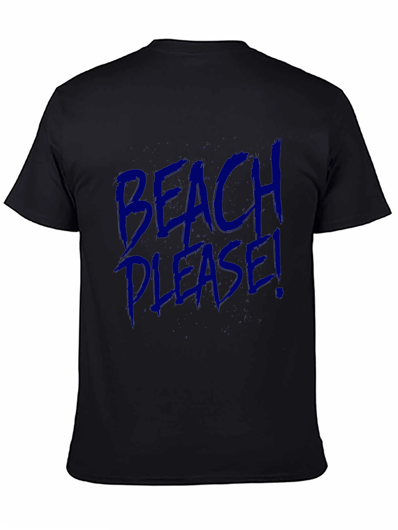 Beach Please! Graphic Print Crew Neck Tee