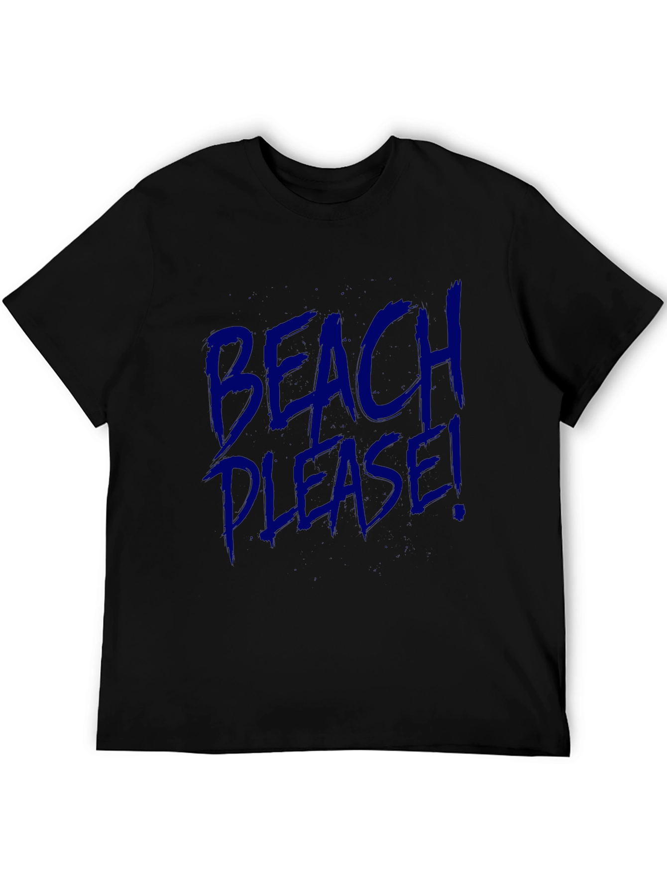 Beach Please! Graphic Print Crew Neck Tee
