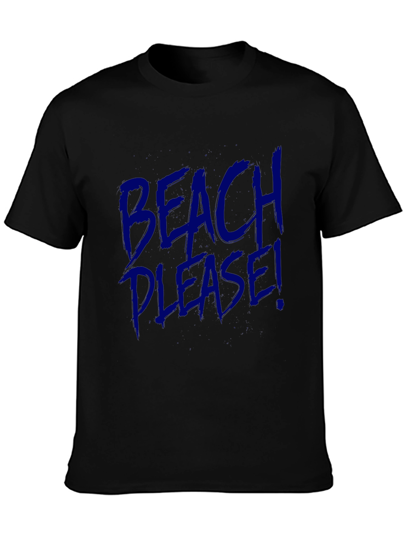 Beach Please! Graphic Print Crew Neck Tee