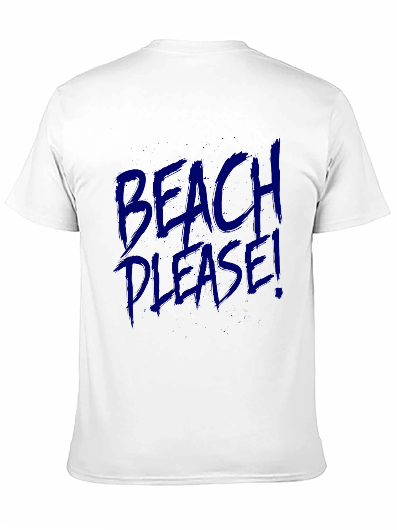 Beach Please! Graphic Print Crew Neck Tee