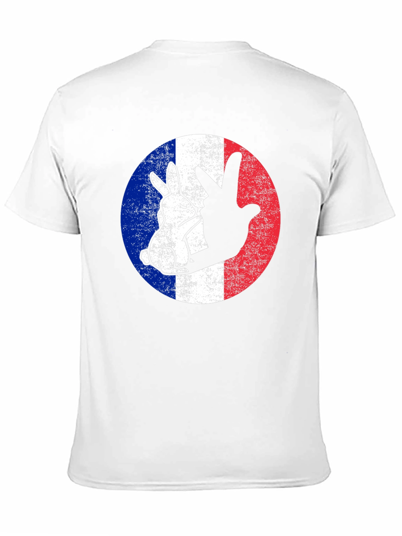 French Rabbit Flag Graphic T-Shirt