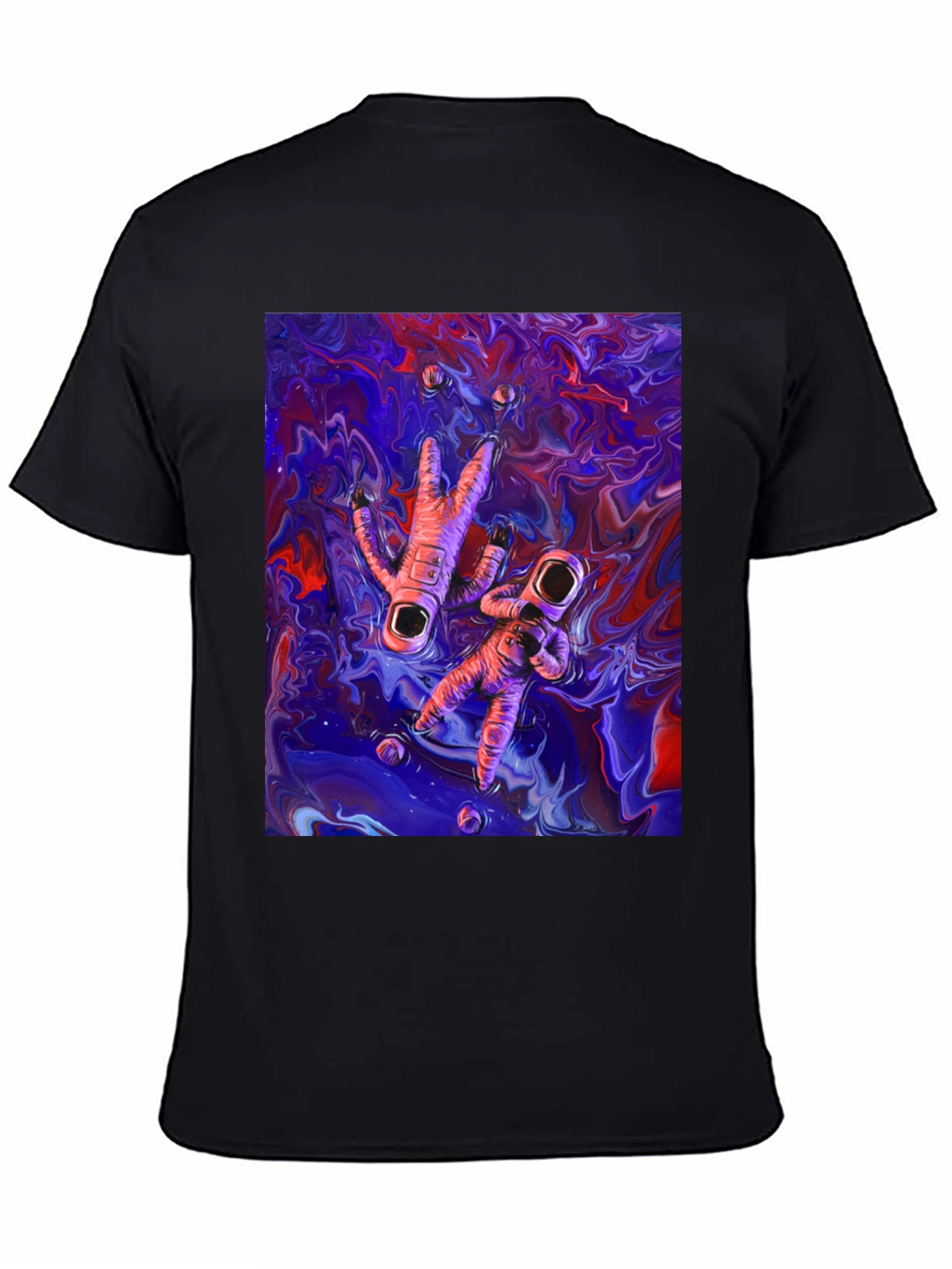 Astronaut Galaxy Graphic Tee - Black