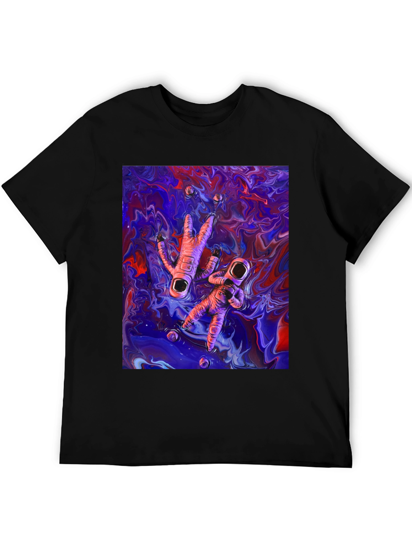 Astronaut Galaxy Graphic Tee - Black