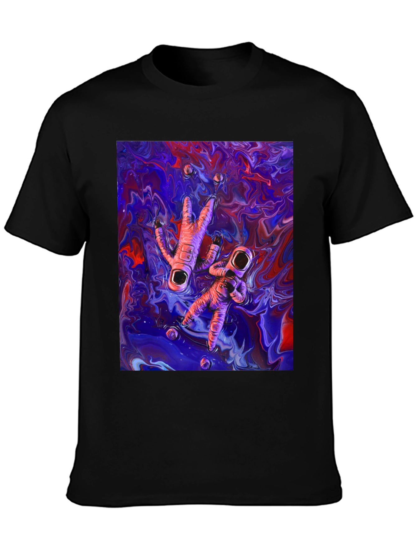 Astronaut Galaxy Graphic Tee - Black
