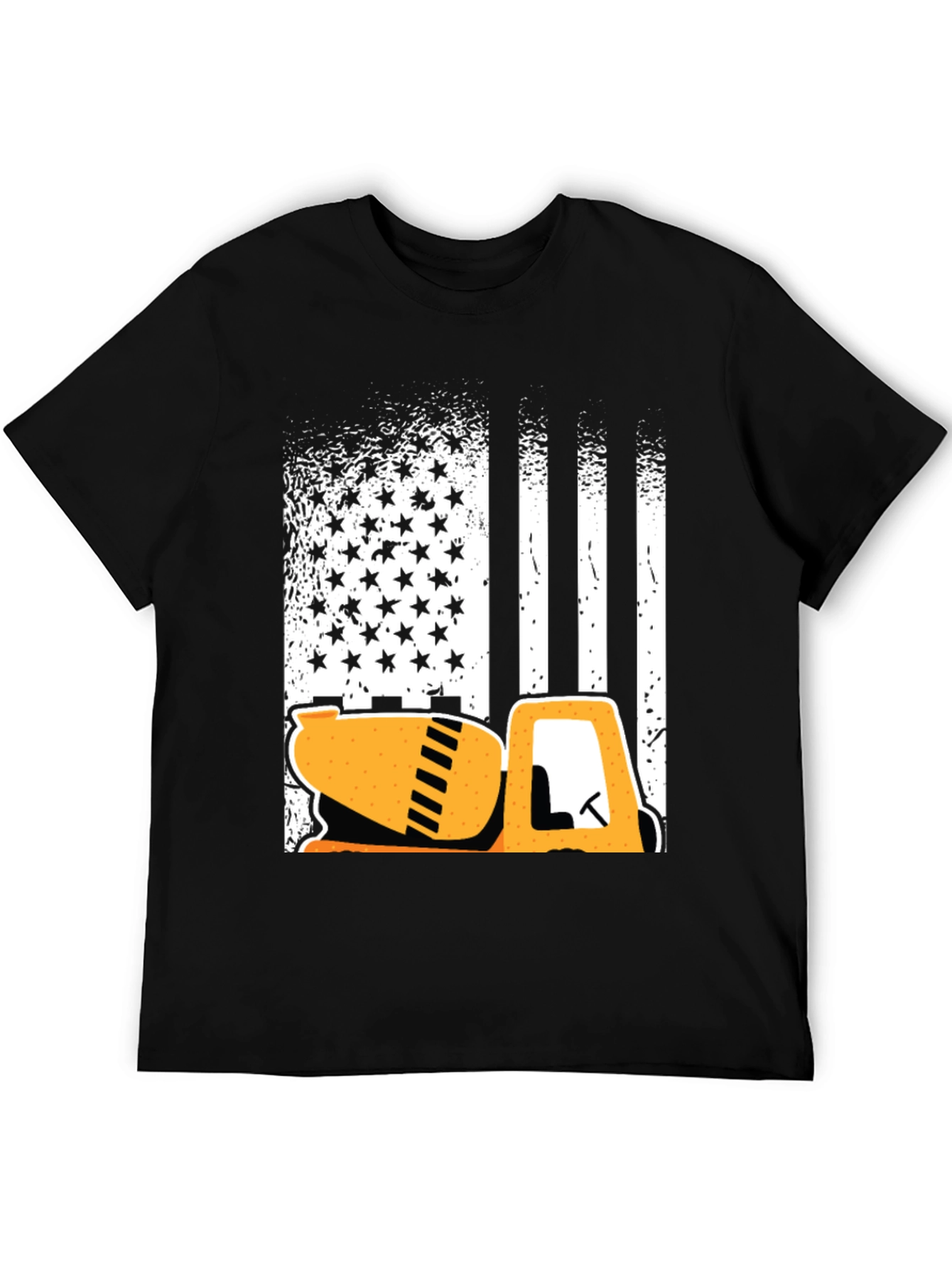 American Flag Concrete Mixer T-Shirt - Patriotic Construction