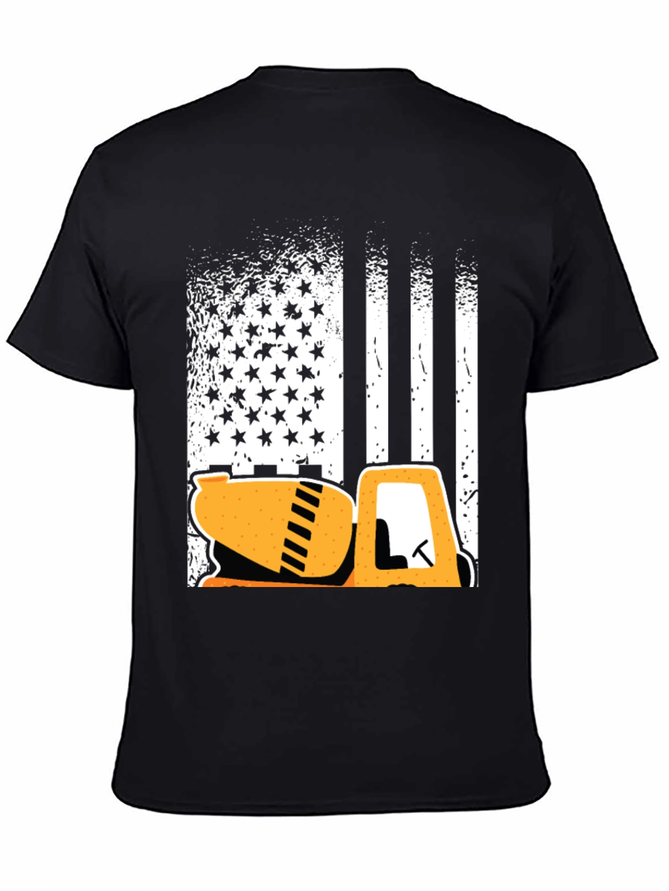 American Flag Concrete Mixer T-Shirt - Patriotic Construction