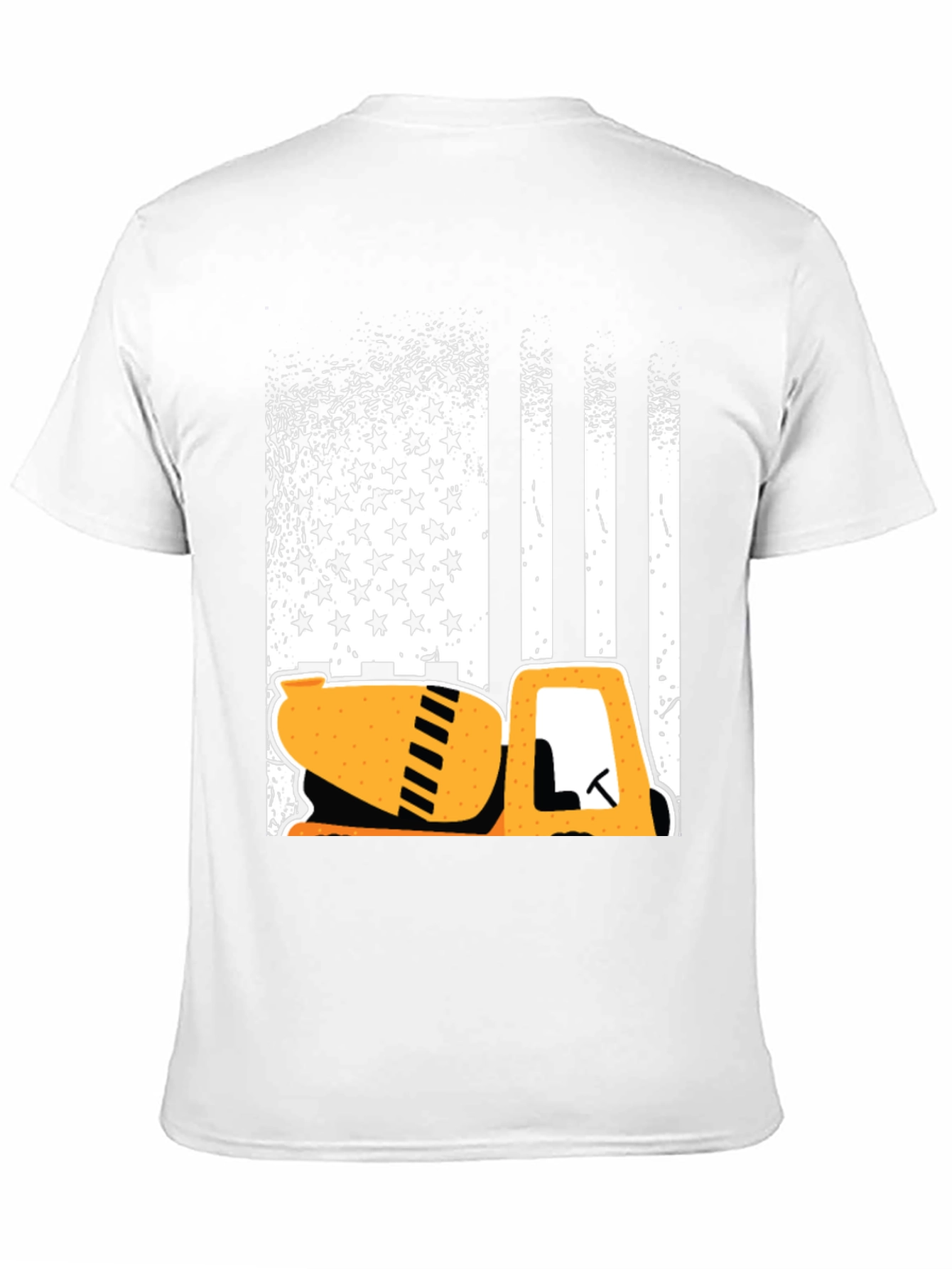 American Flag Concrete Mixer T-Shirt - Patriotic Construction