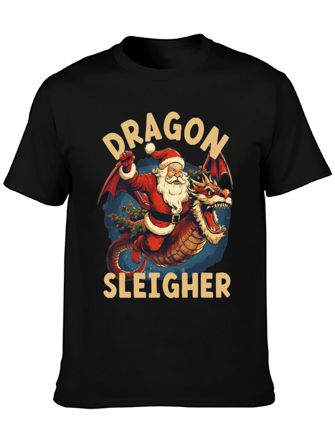 Dragon Sleigher Christmas T-Shirt