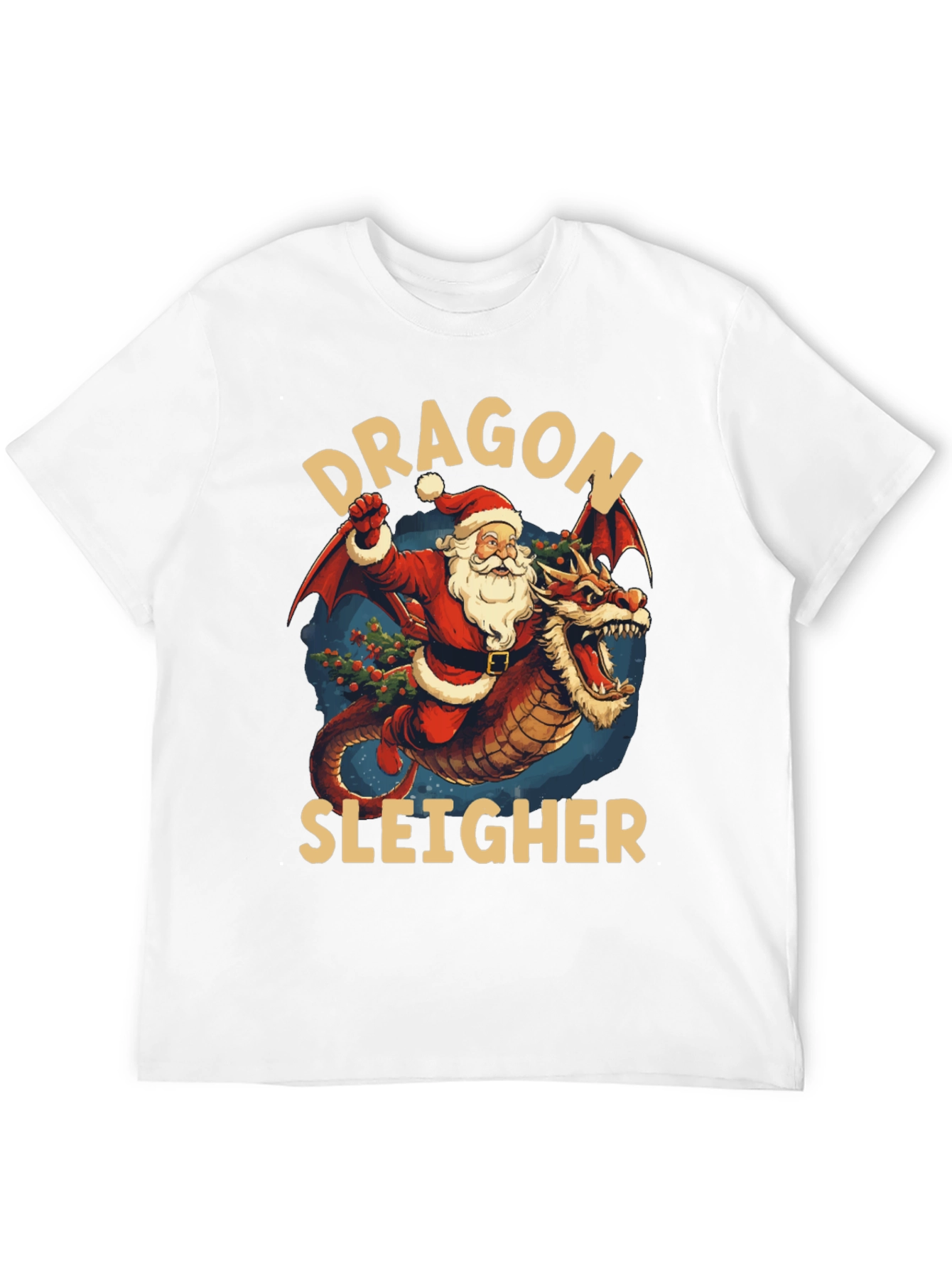 Dragon Sleigher Christmas T-Shirt