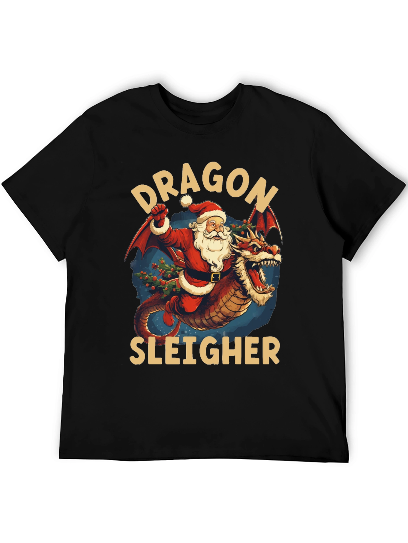 Dragon Sleigher Christmas T-Shirt