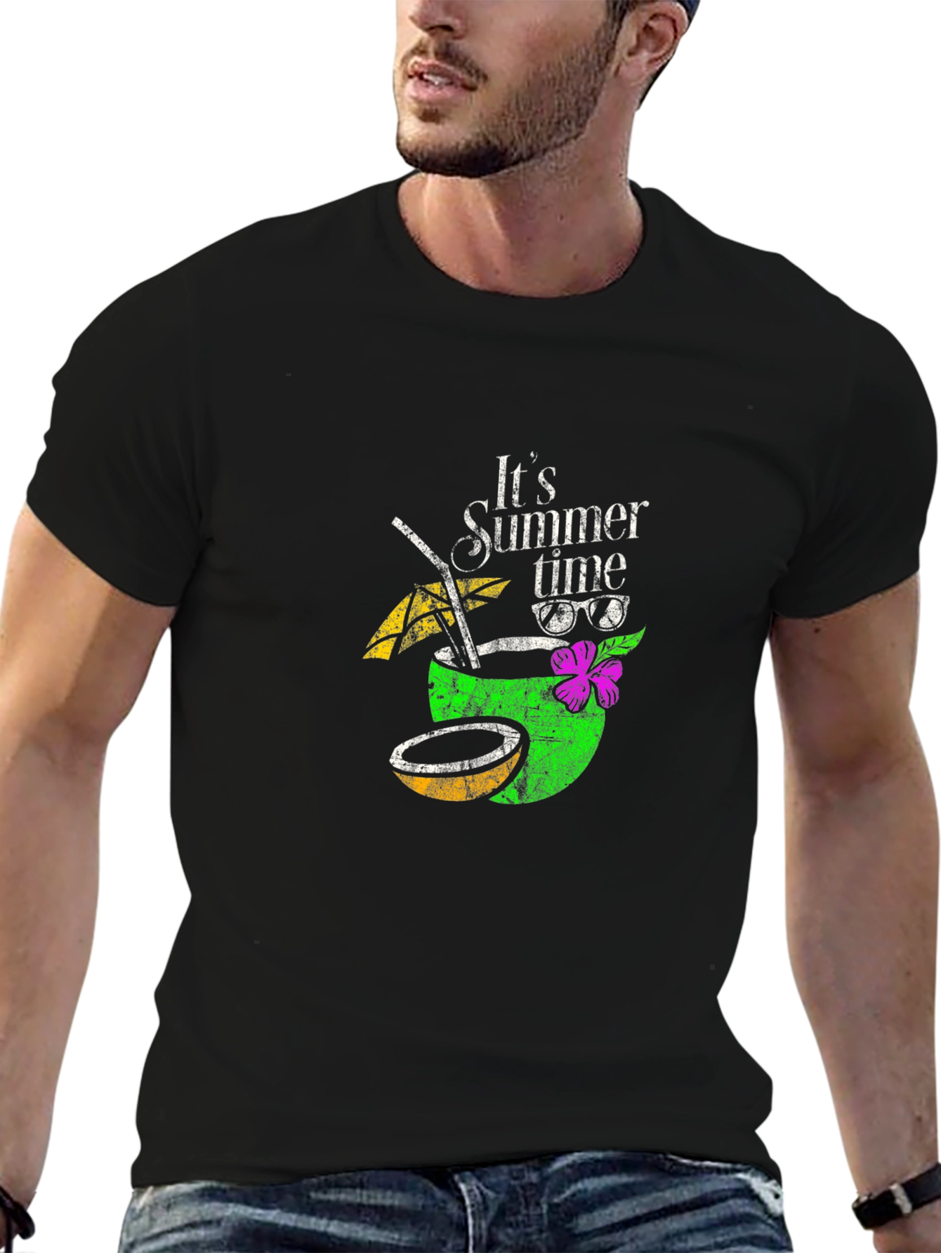 Its Summer Time Graphic Tee - Black T-Shirt