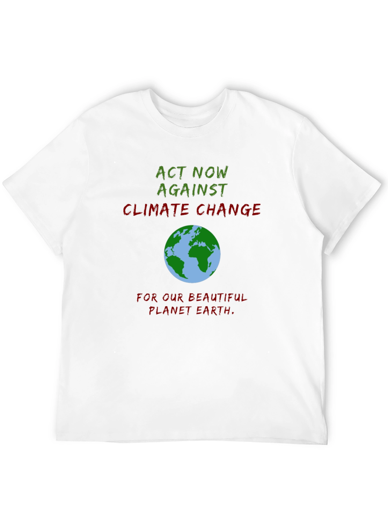 Act Now Climate Change Earth Graphic Tee