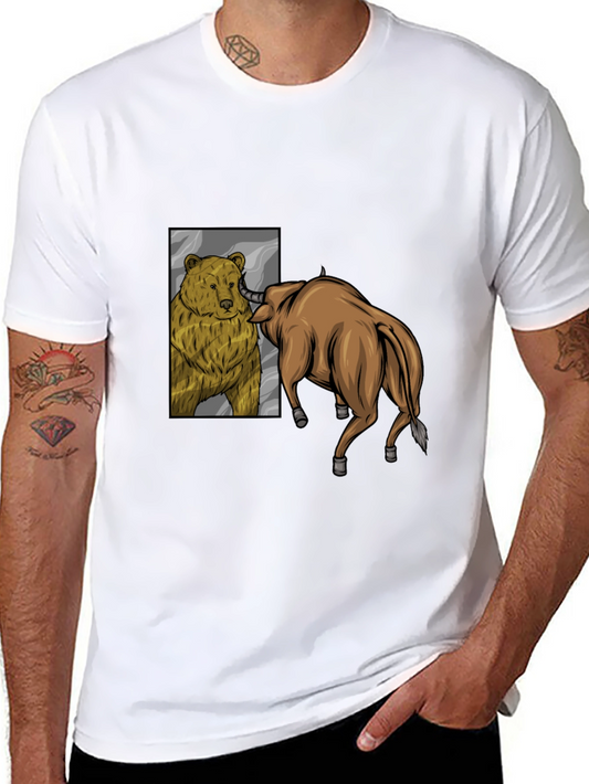 Bear vs. Bull Graphic Tee - Stock Market T-Shirt