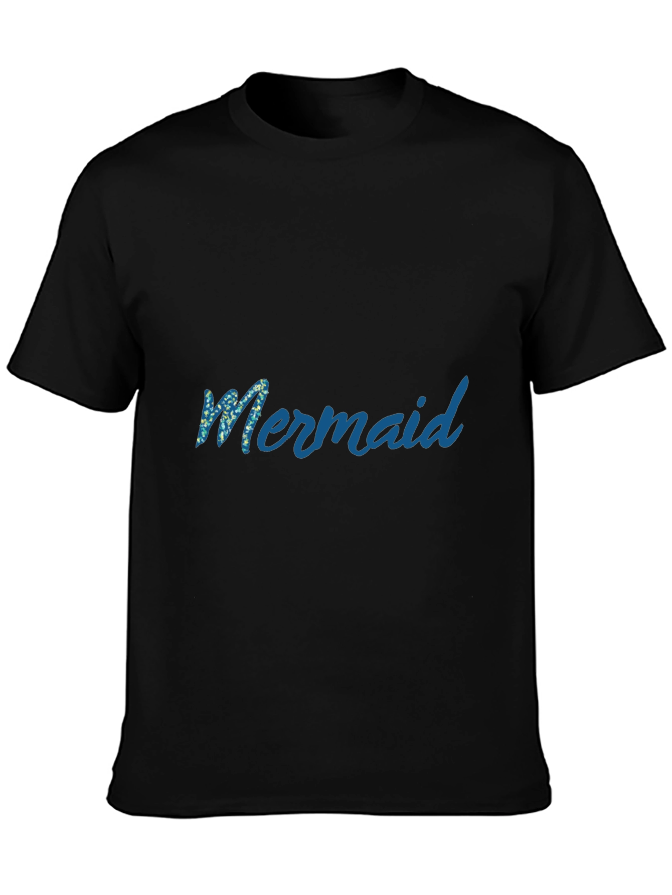 Mermaid Graphic Black T-Shirt