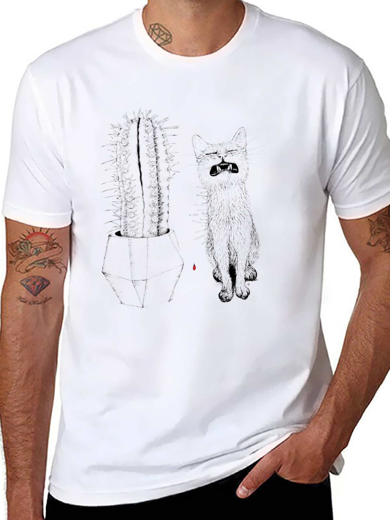 Cactus Cat Graphic Tee