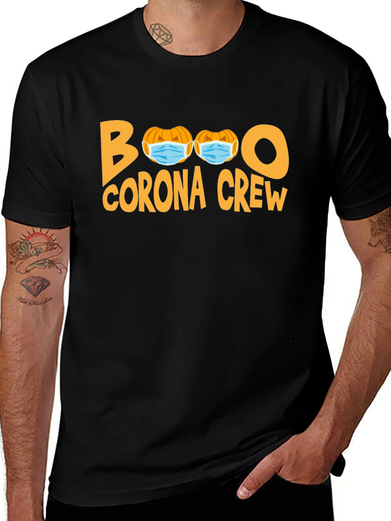 Boo Corona Crew Halloween Graphic Tee