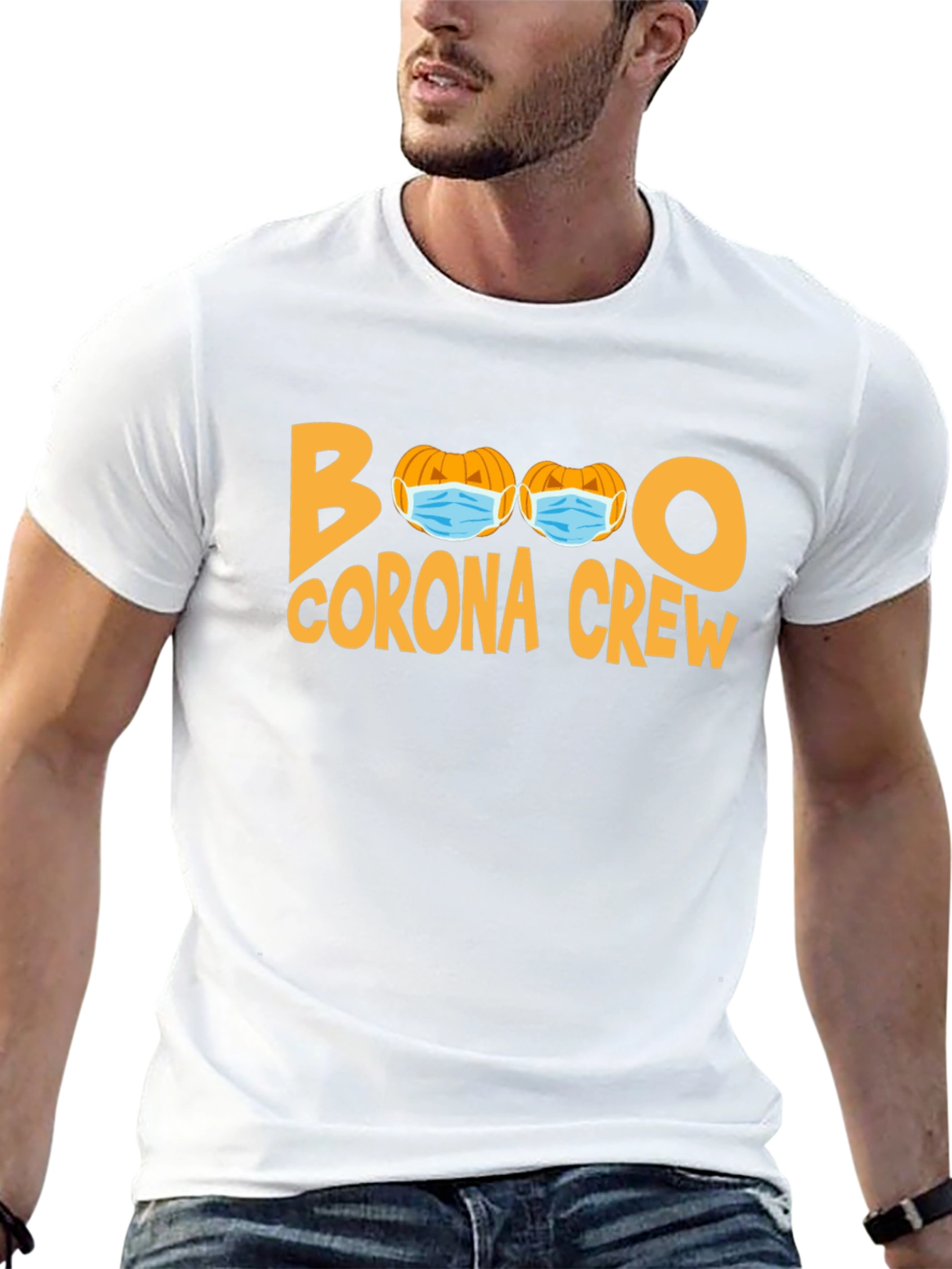 Boo Corona Crew Halloween Graphic Tee