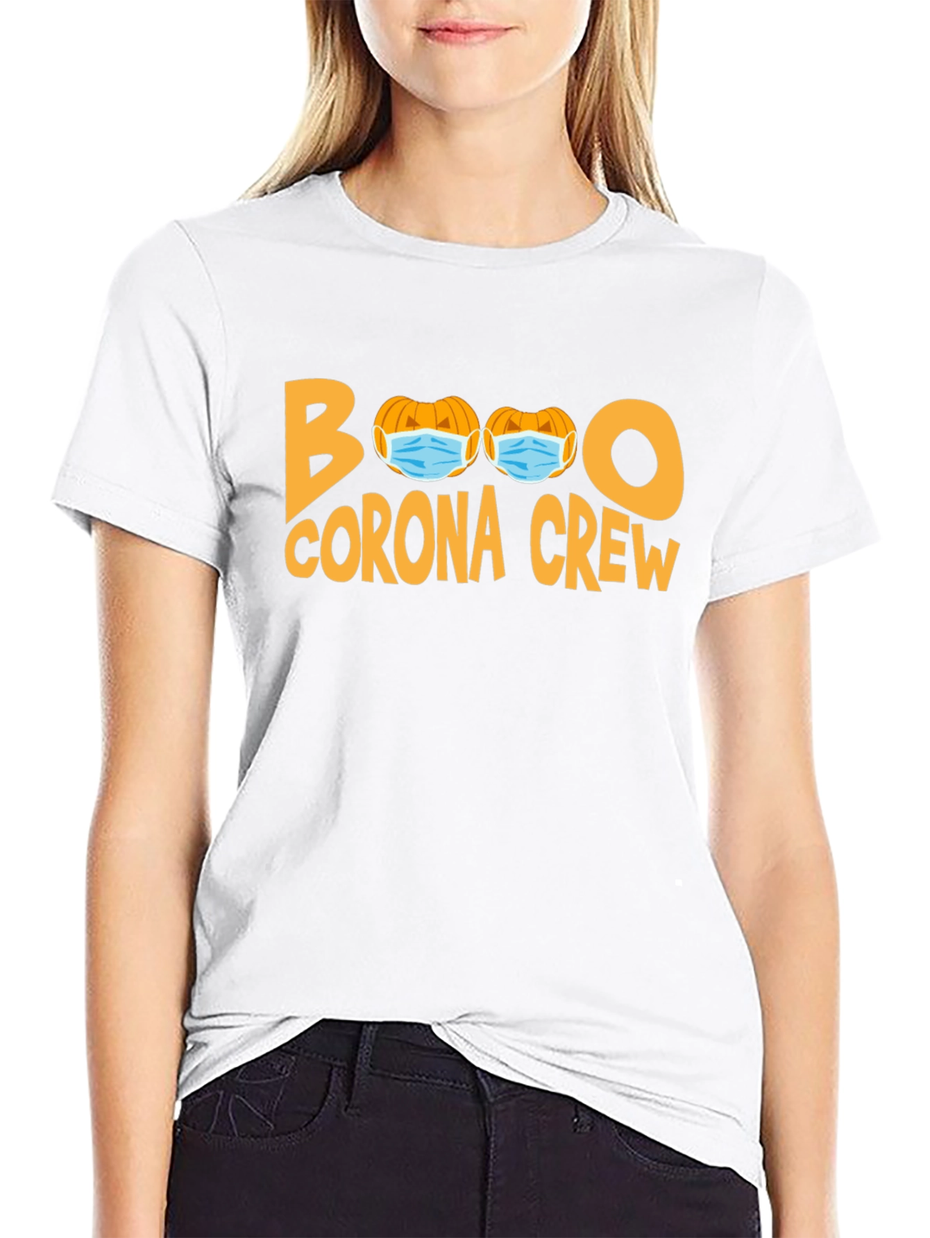 Boo Corona Crew Halloween Graphic Tee