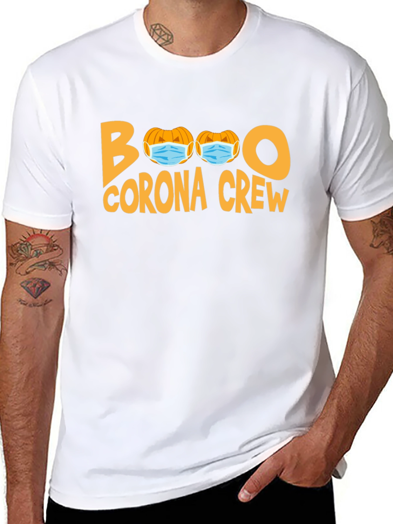 Boo Corona Crew Halloween Graphic Tee