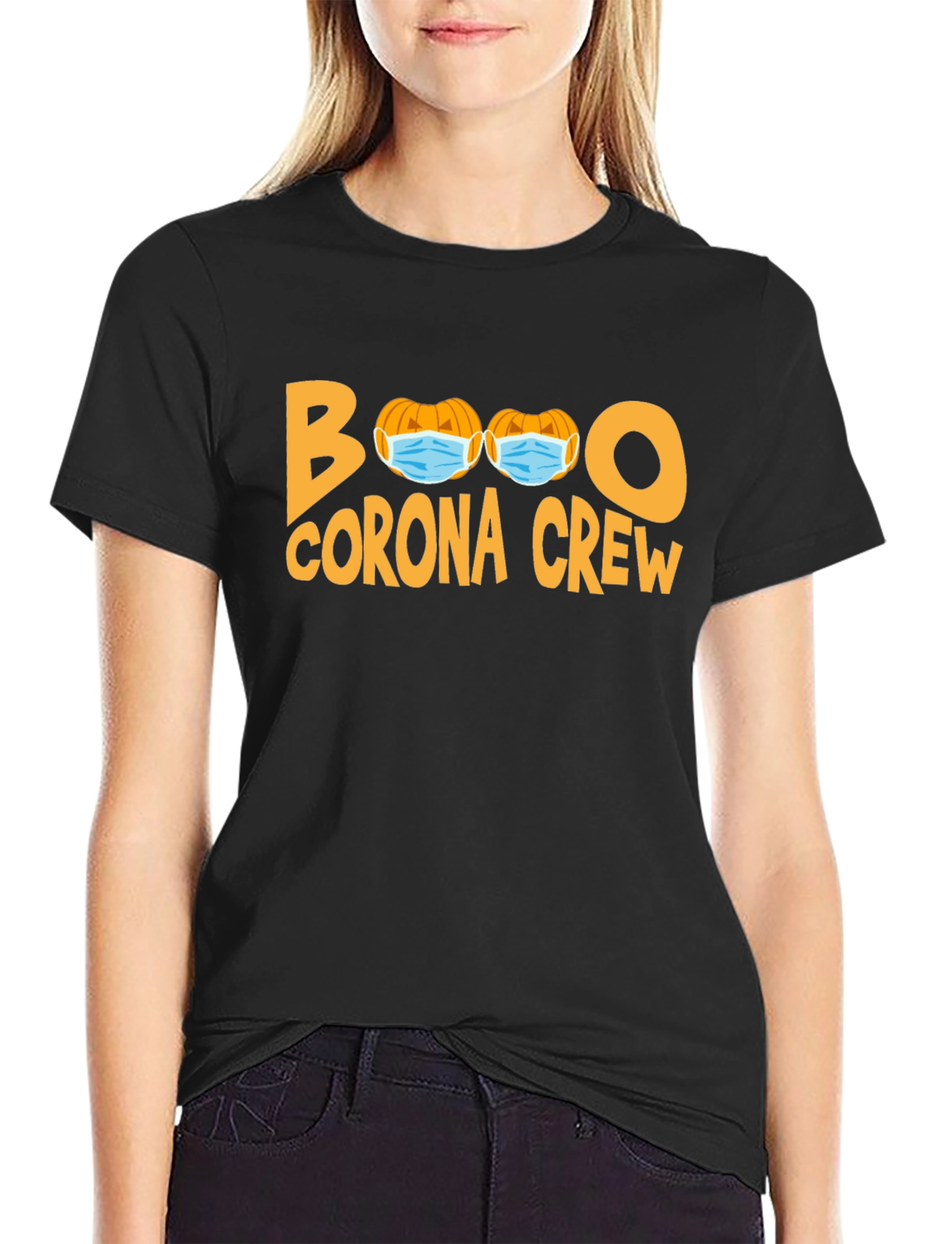 Boo Corona Crew Halloween Graphic Tee