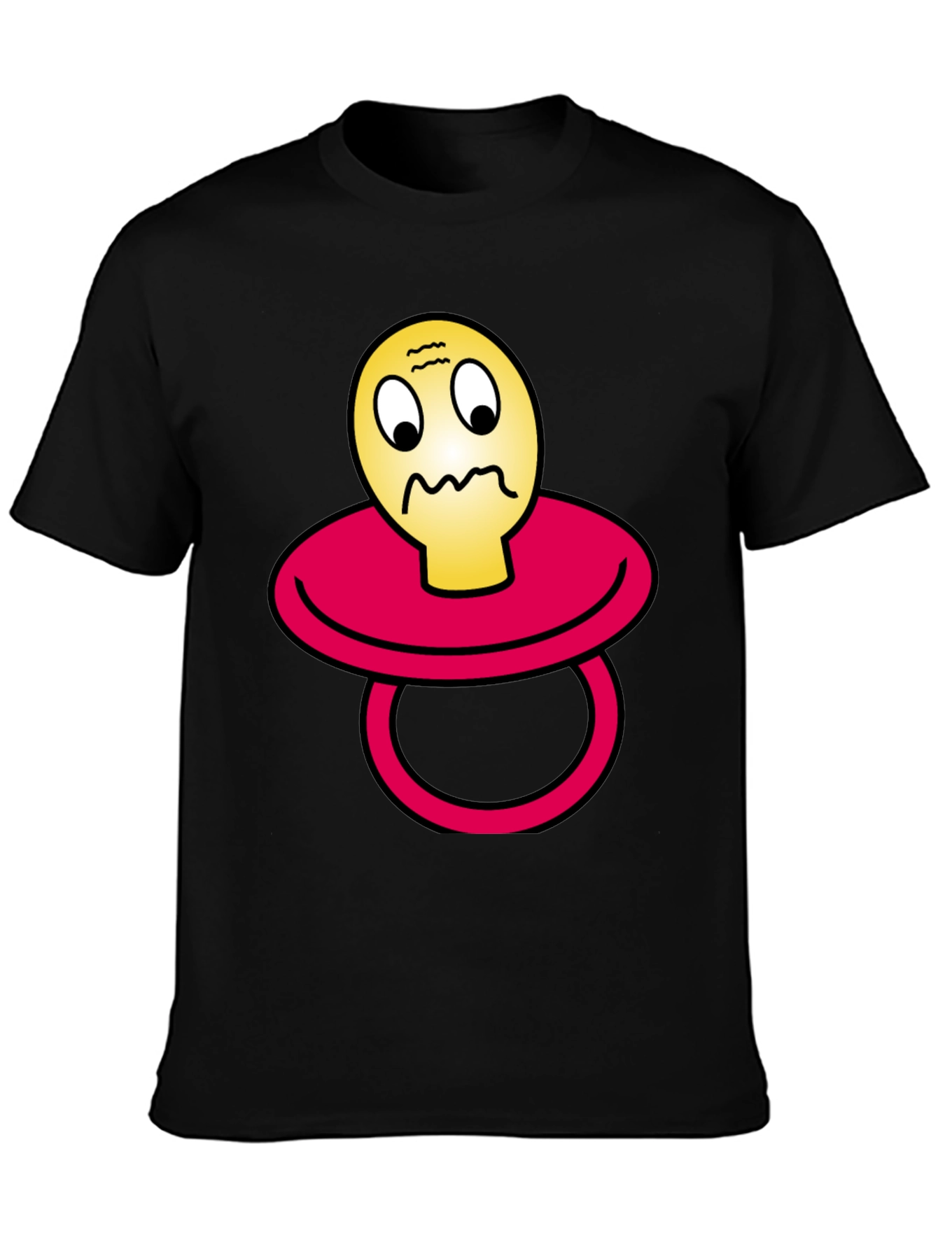 Pacifier Emoji Black T-Shirt