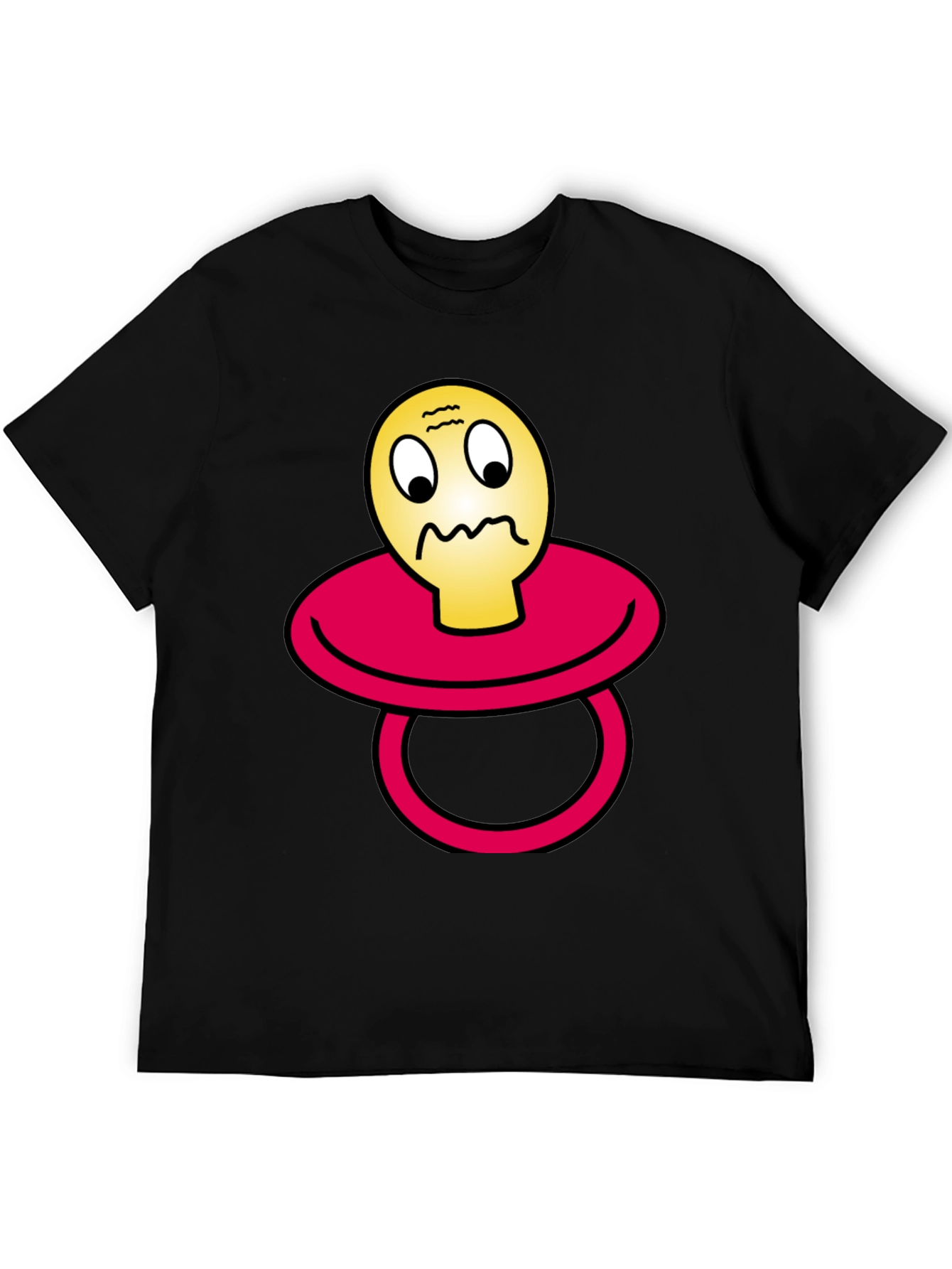 Pacifier Emoji Black T-Shirt