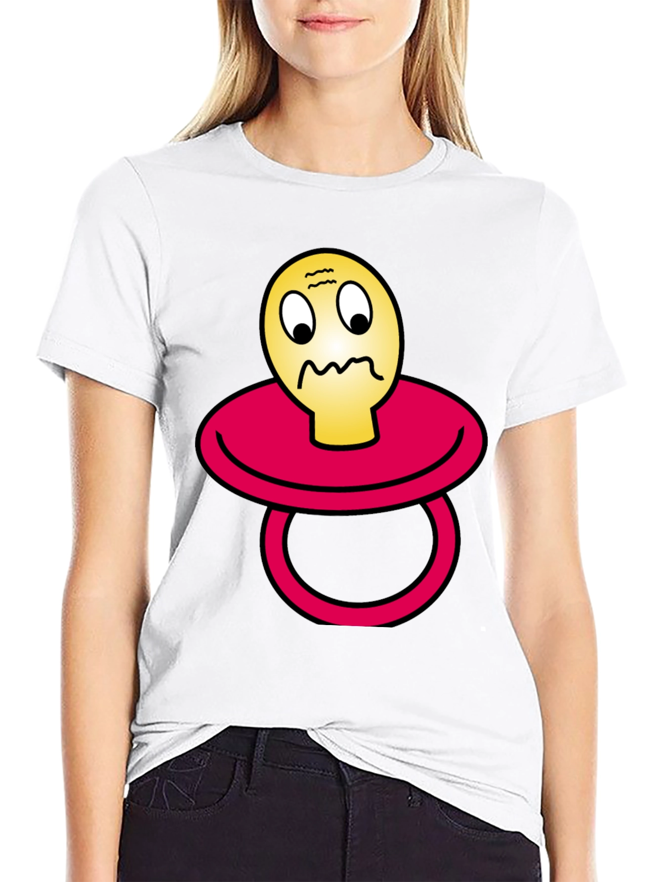 Pacifier Emoji Black T-Shirt