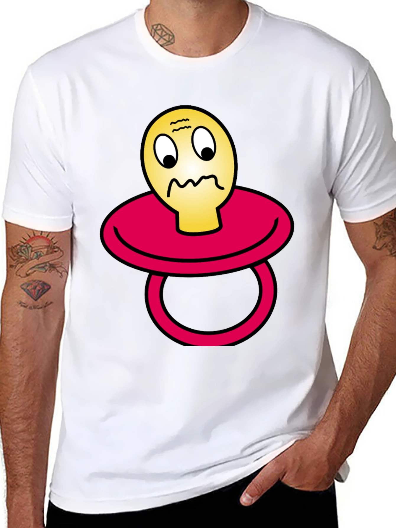 Pacifier Emoji Black T-Shirt