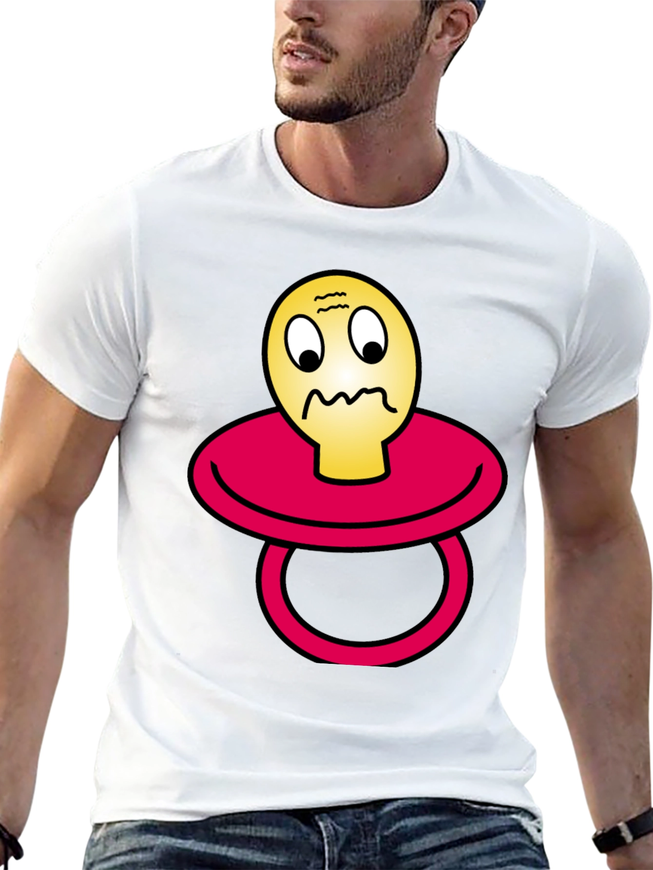 Pacifier Emoji Black T-Shirt