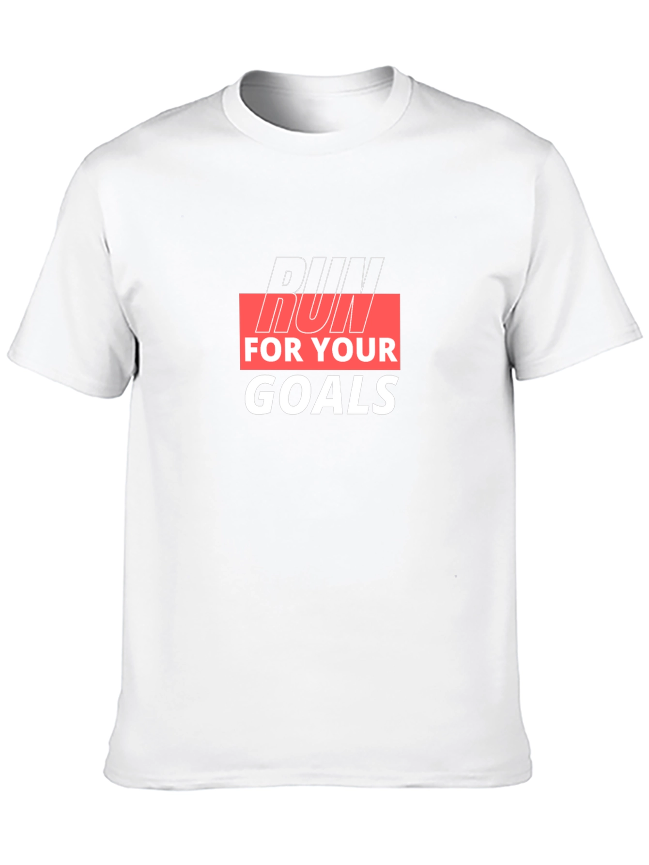 Run For Your Goals Black Graphic Tee