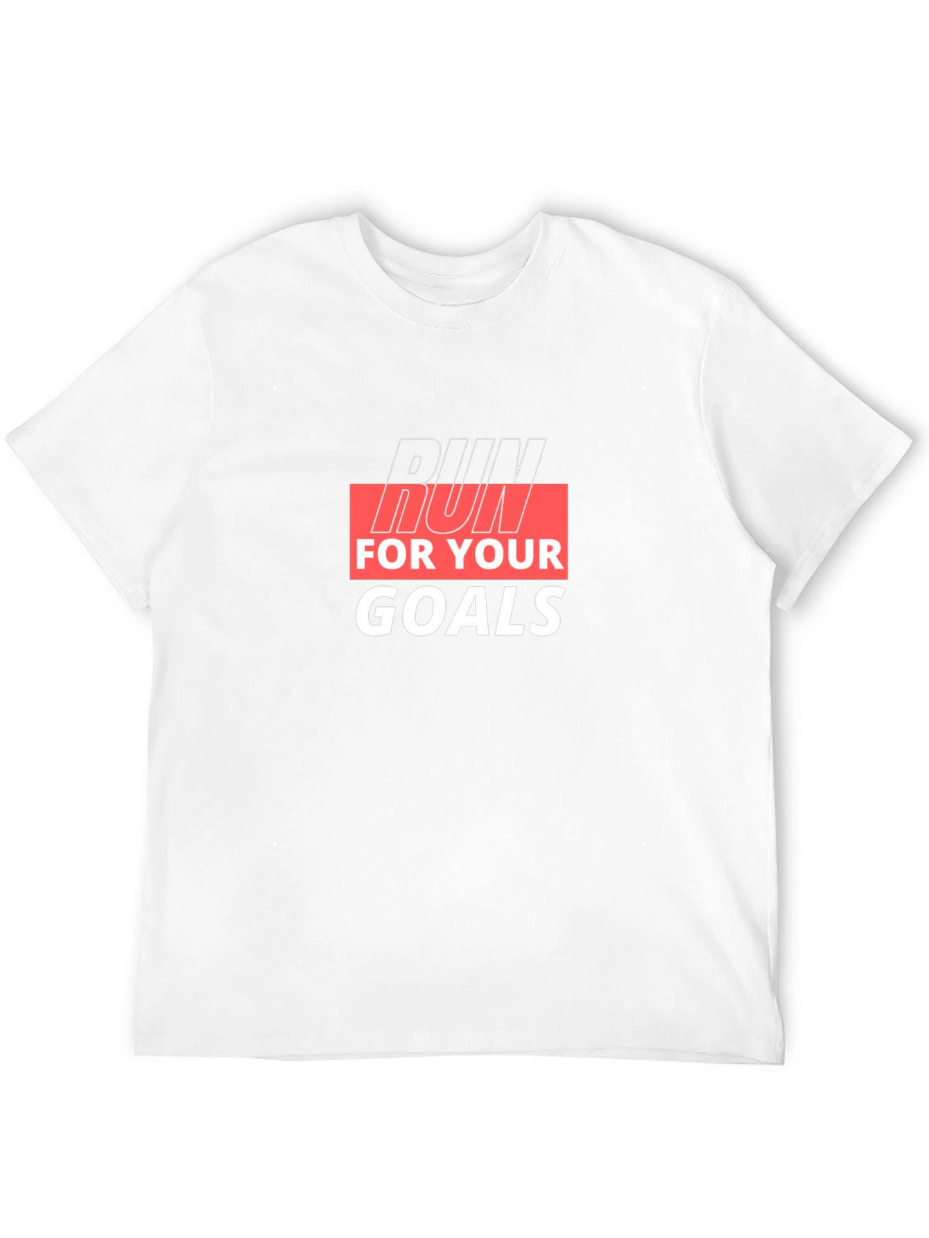 Run For Your Goals Black Graphic Tee