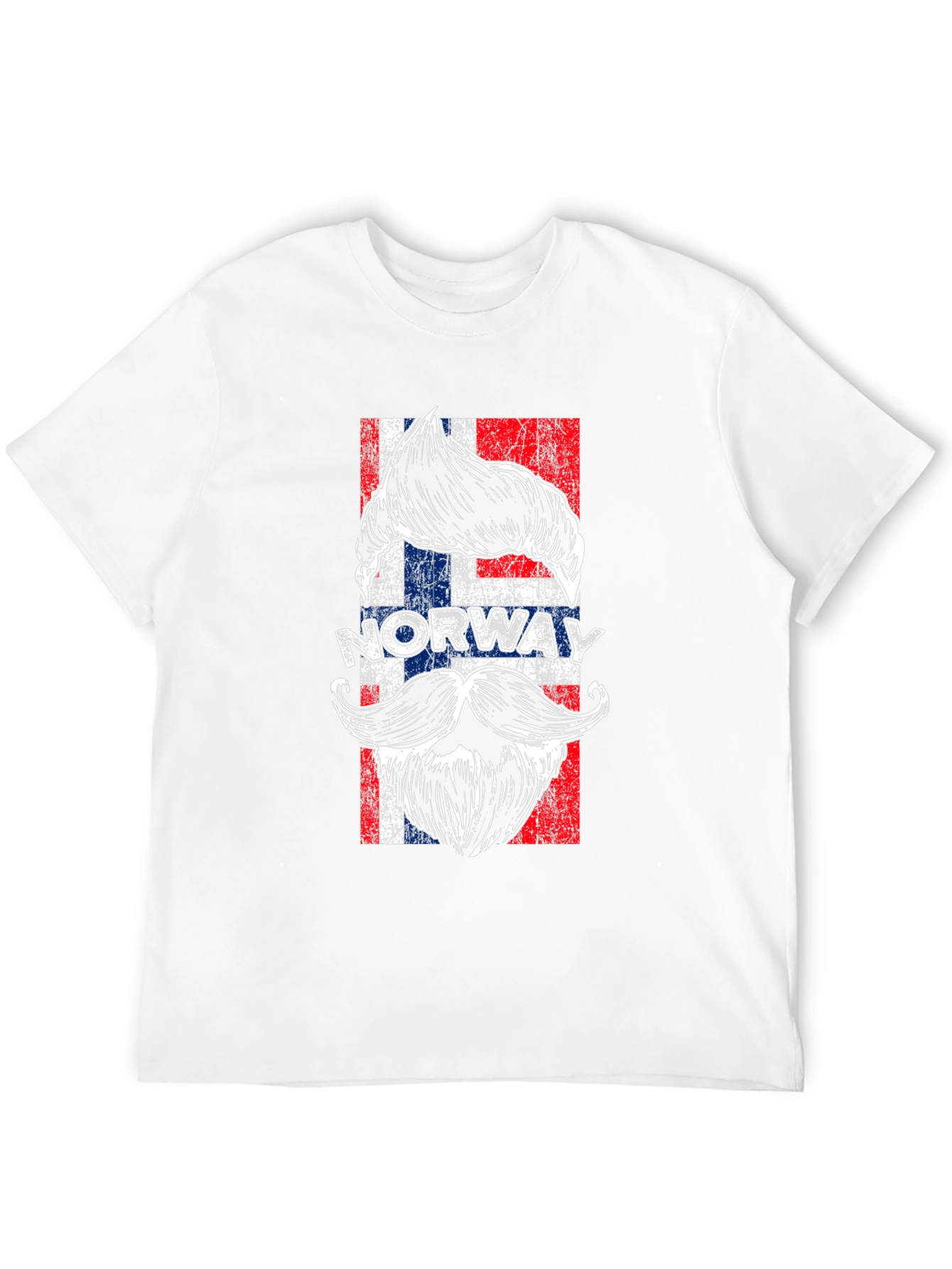 Norway Flag Beard Graphic T-Shirt