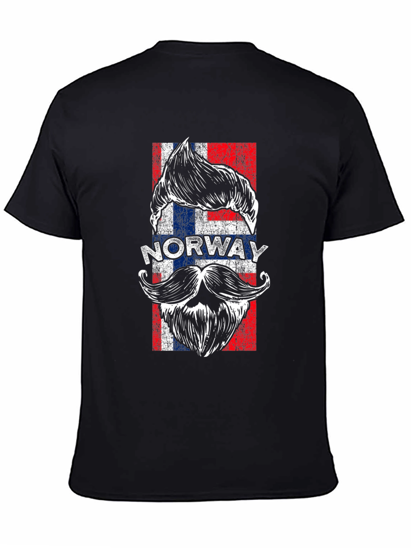 Norway Flag Beard Graphic T-Shirt