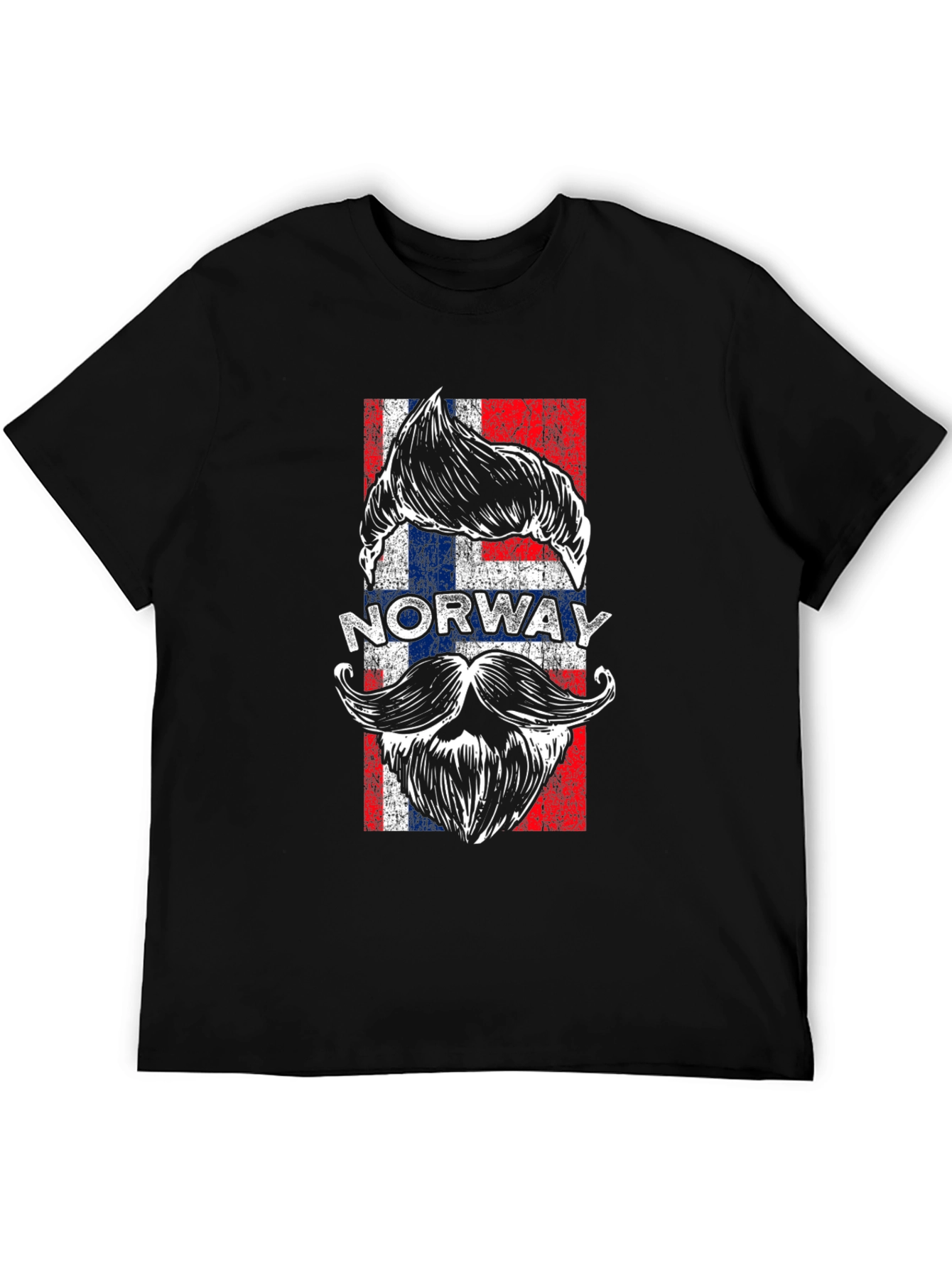 Norway Flag Beard Graphic T-Shirt