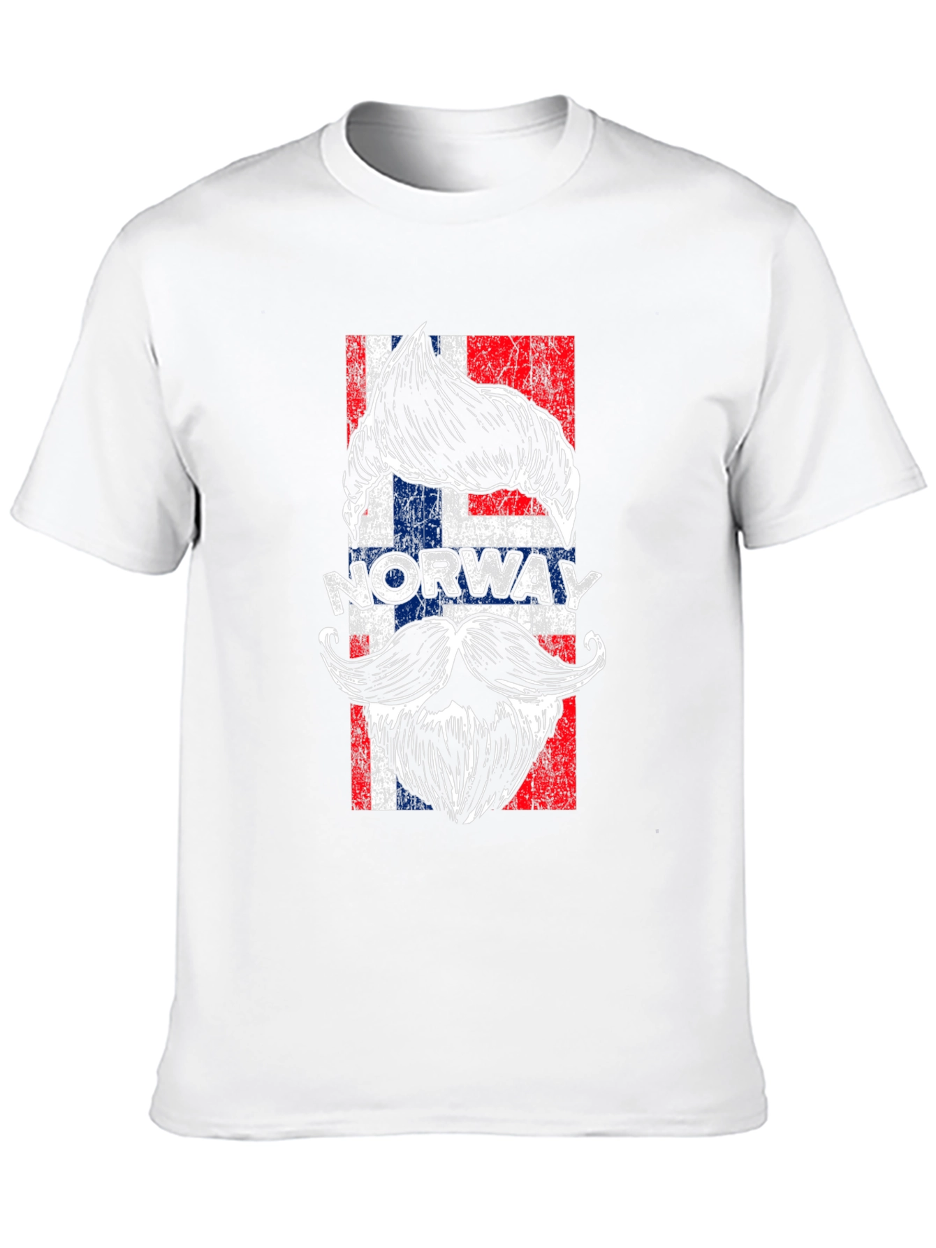 Norway Flag Beard Graphic T-Shirt