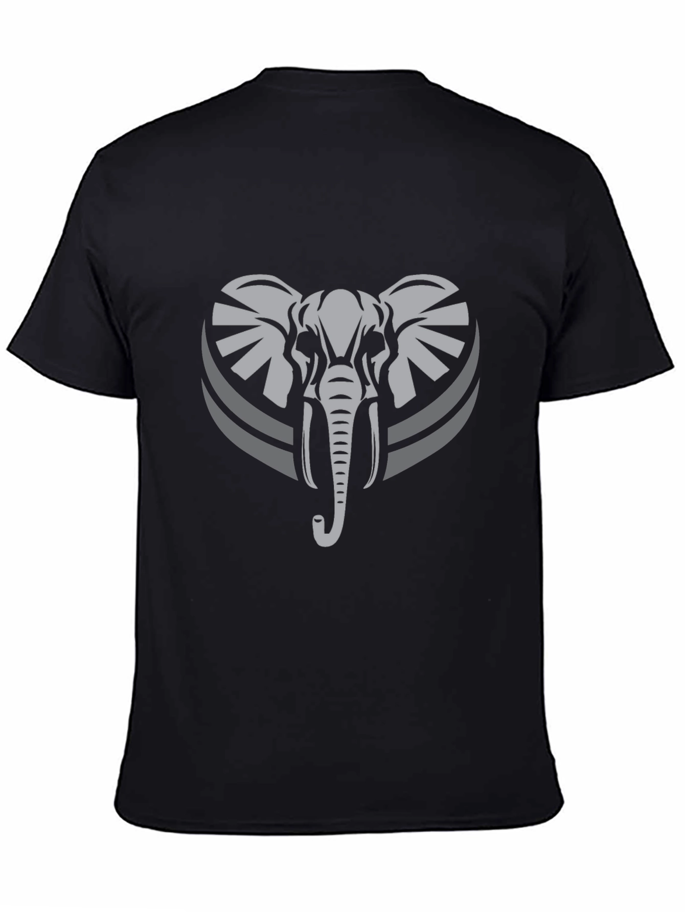 Elephant Graphic Tee - Stylish Mens Black T-Shirt